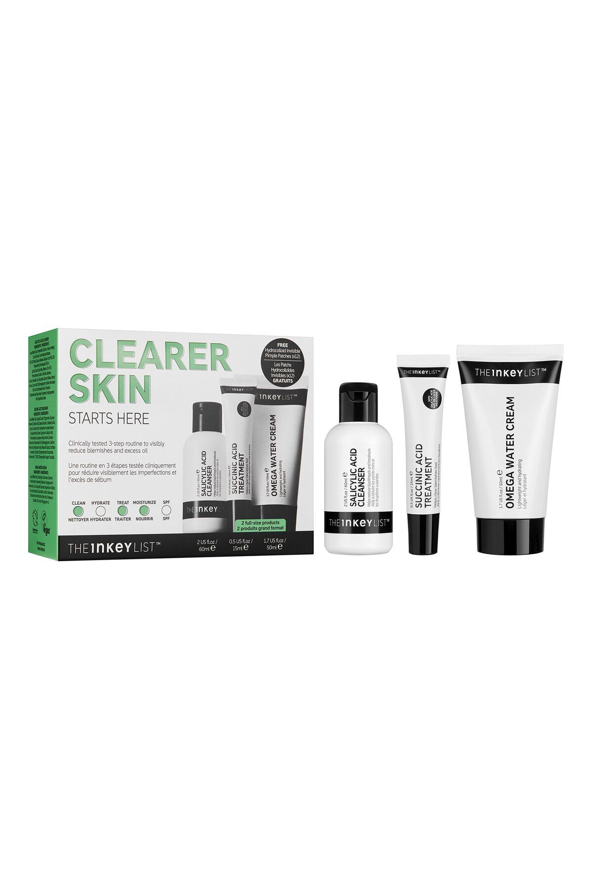 THE INKEY LIST Clearer Skin Starts Here - Kusursuzluk Giderici Bakım Seti