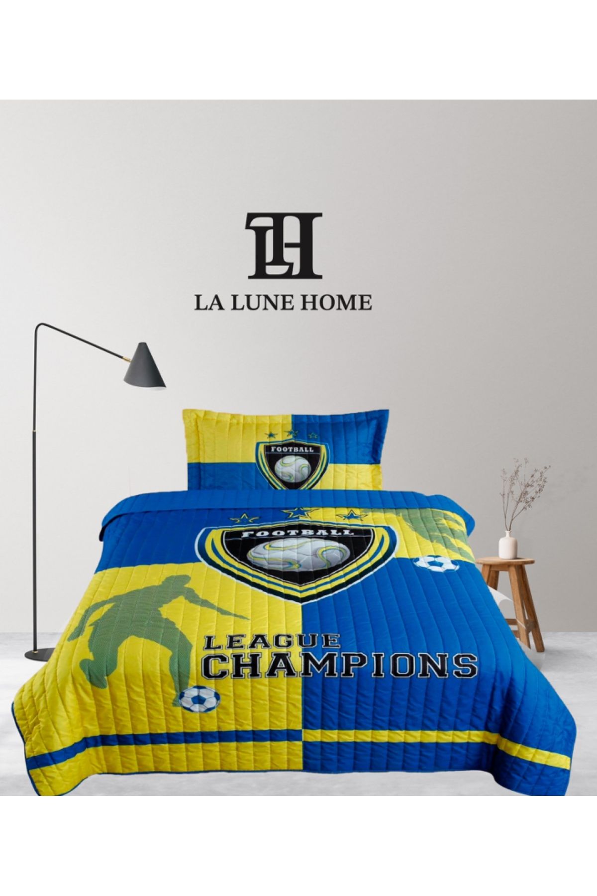 la lune home TARAFTAR VE KARAKTERLİ KAPİTONE YATAK ÖRTÜSÜ