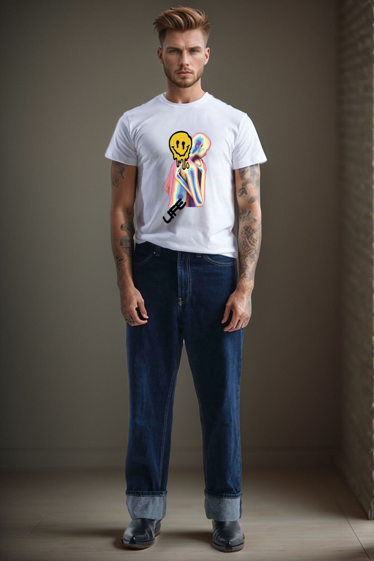 onsrawear Yaşam ve Çöküş %100 Pamuk Basic T-shirt