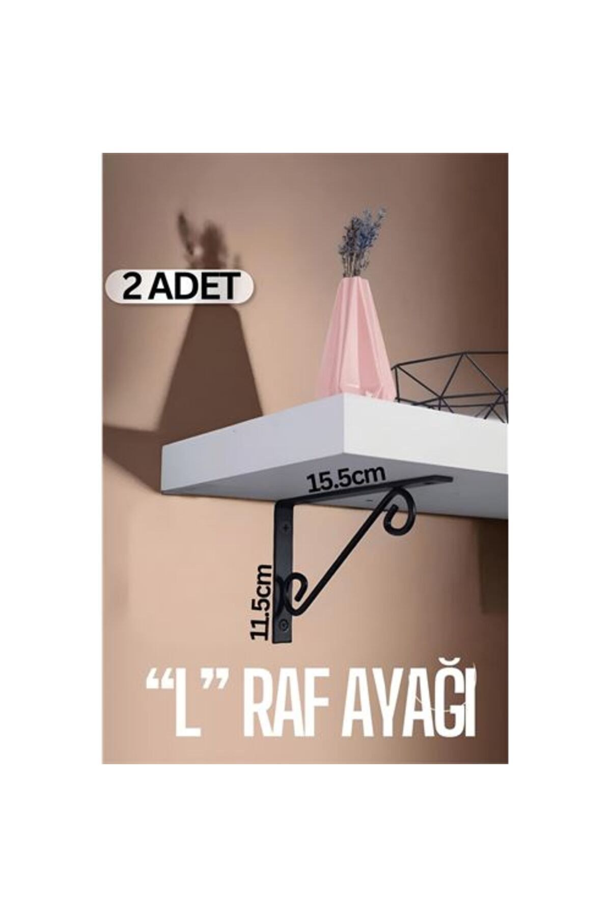 Skygo Ferforje L Raf Altı Raf Ayağı 15.5X11.5 cm 2 Adet