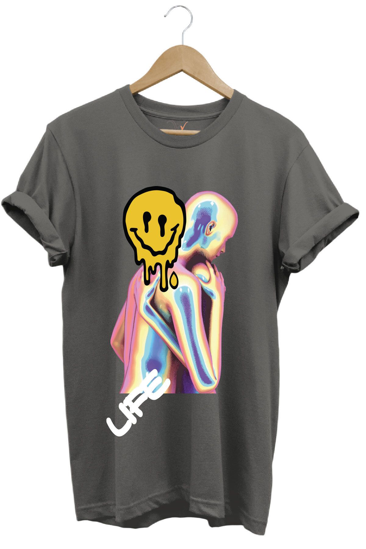 onsrawear Yaşam ve Çöküş %100 Pamuk Basic T-shirt