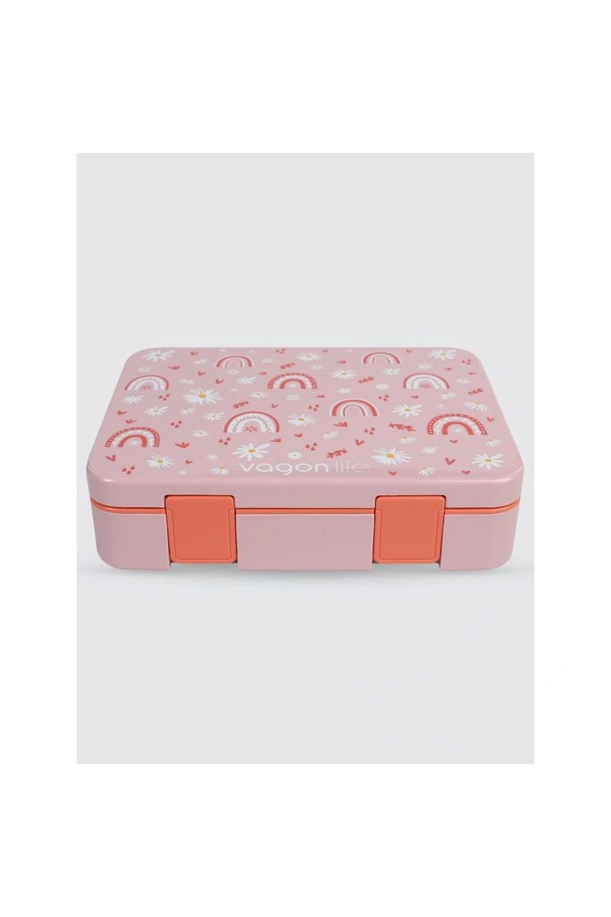 Uzspace Vgn-091 4 Bölmeli Yemek Kabı - Lunch Box 1300 ml Pembe