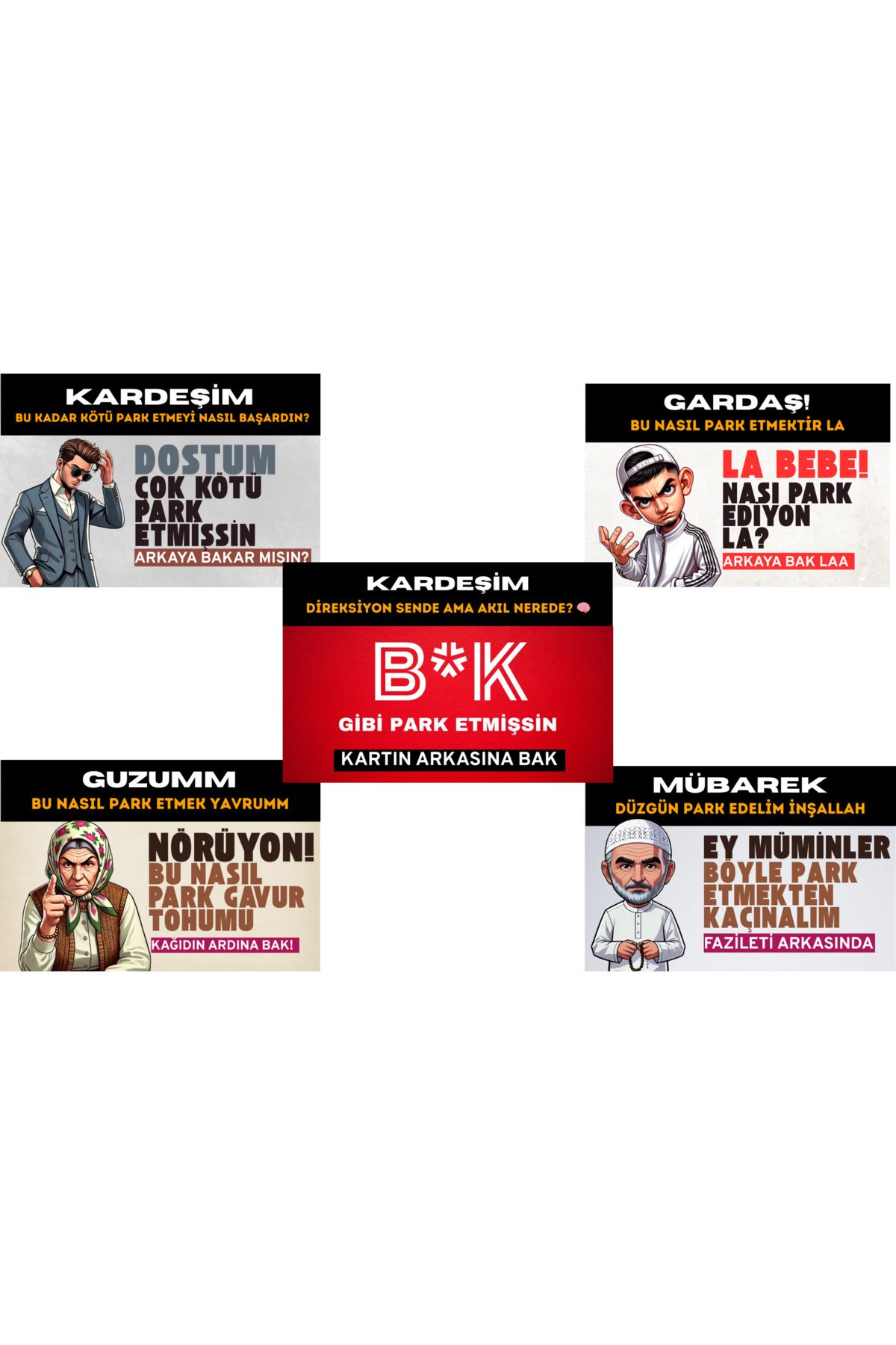 Store KARIŞIK PAKET PARKATOR KARTLARI (SEÇİM SİZİN)
