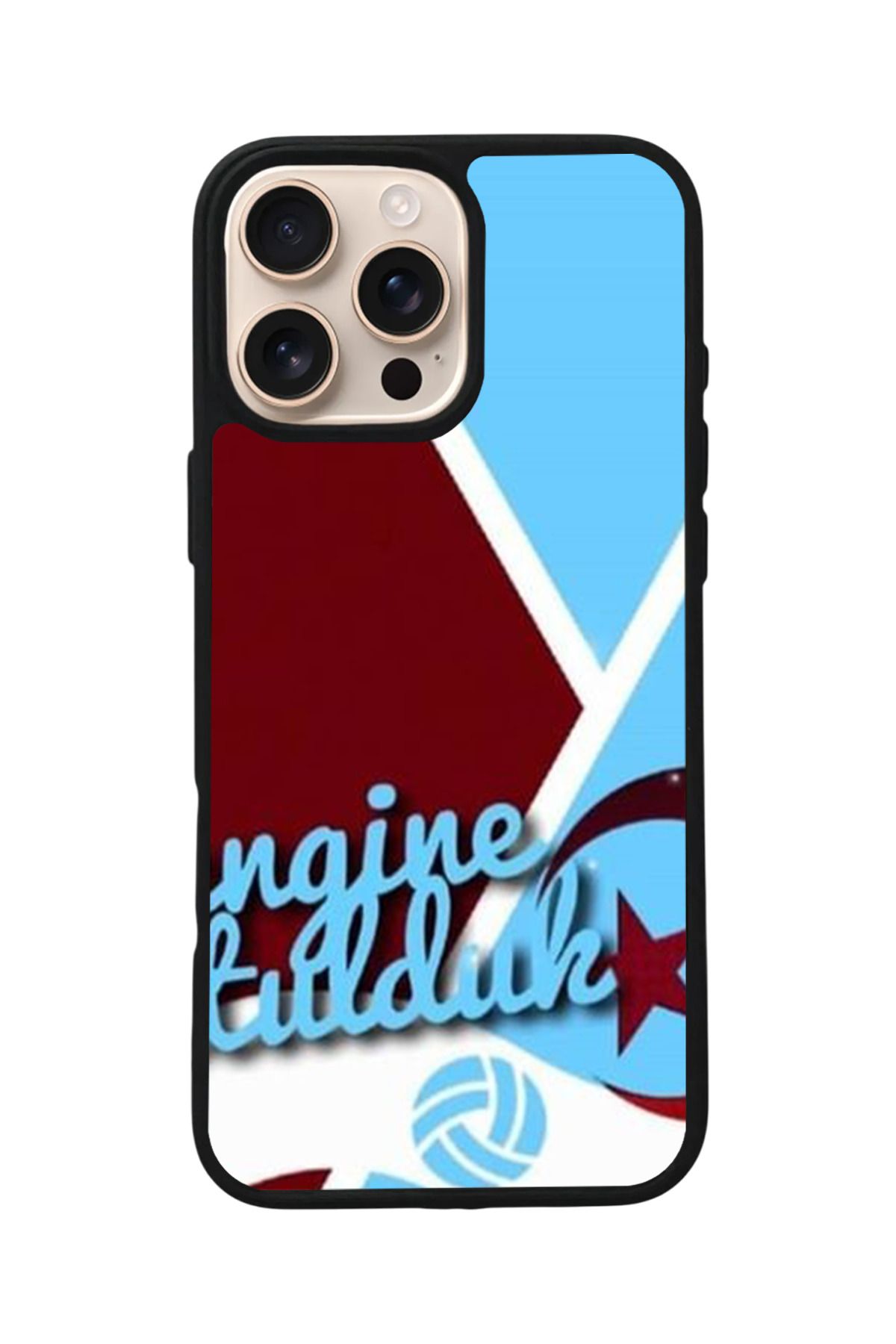 Aksel Kılıf Apple iPhone 16 Pro Max Uyumlu Baskılı,Mat Siyah,Yumuşak Silikon,Koruyucu,Şok Emici Kapak,Kılıf