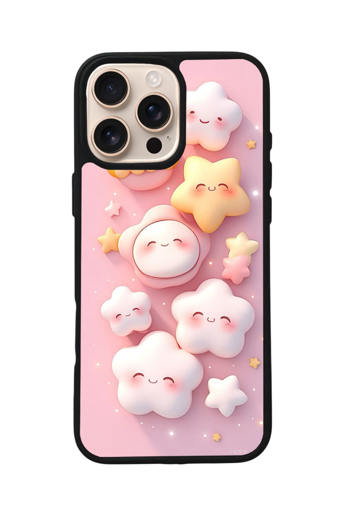 Aksel Kılıf Apple iPhone 16 Pro Max Uyumlu Baskılı,Mat Siyah,Yumuşak Silikon,Koruyucu,Şok Emici Kapak,Kılıf
