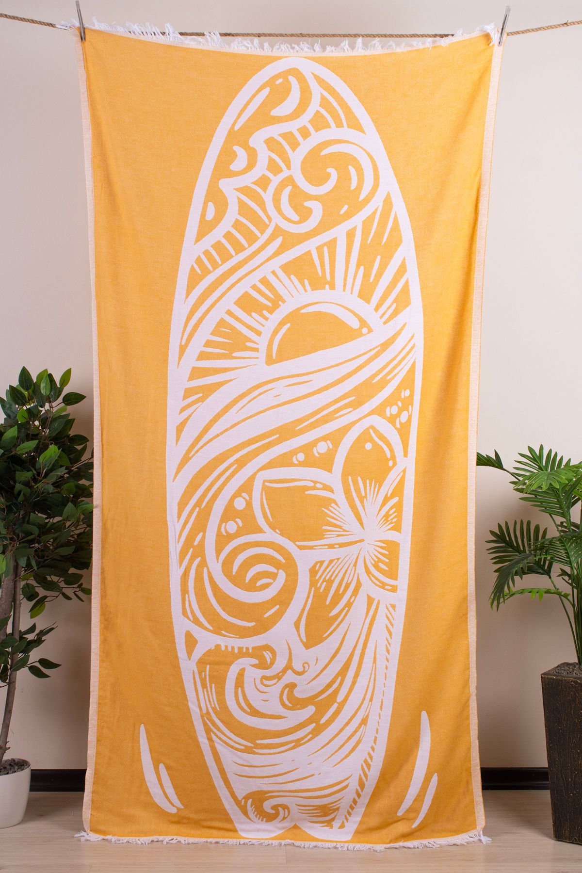 Befera Design Müslin Peştemal Banyo Plaj Havlusu %100 Pamuklu Surfboard Peştamal 90x170 cm