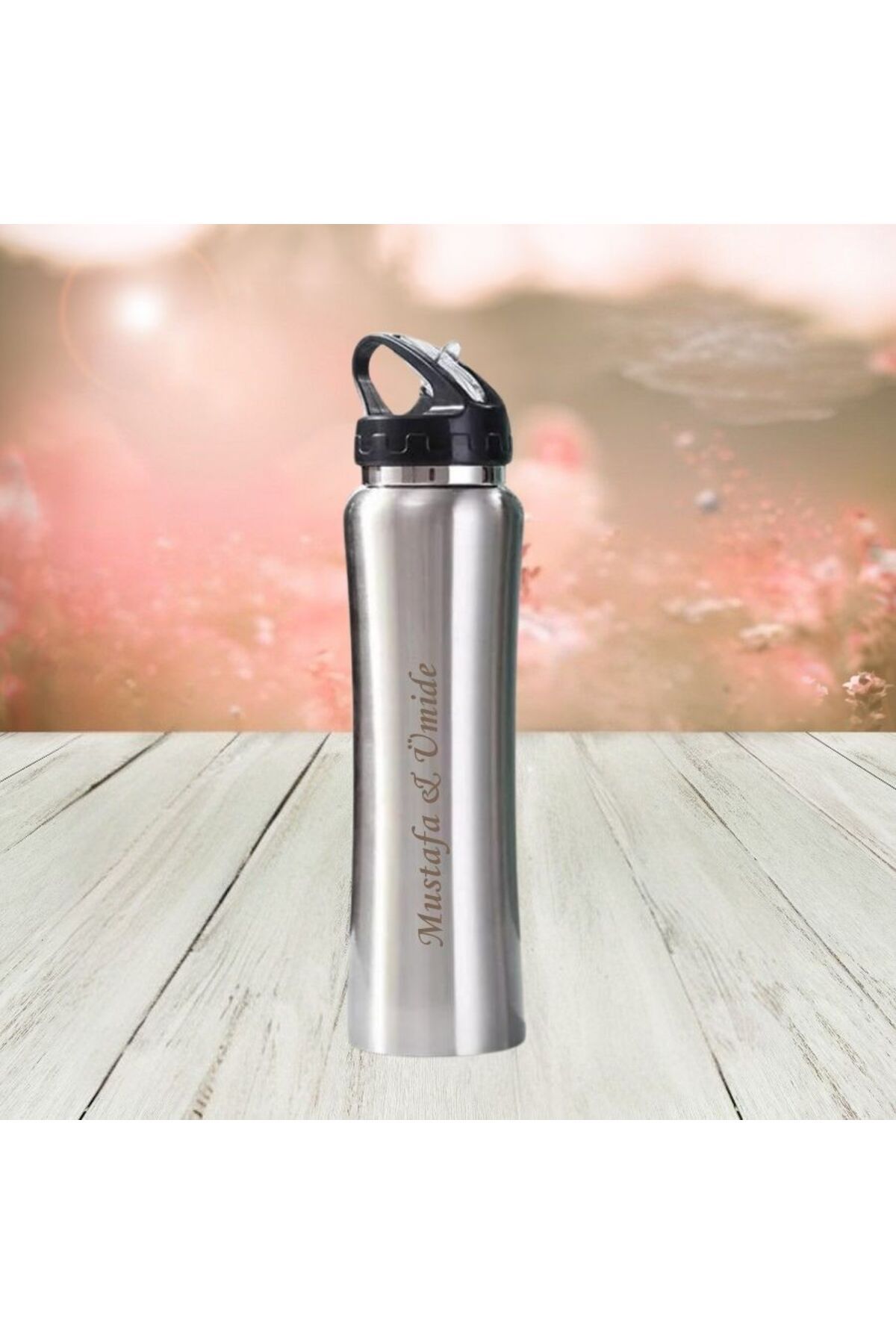 HediyesiBizden KİŞİYE ÖZEL İSİM BASKILI EMZİKLİ PASLANMAZ ÇELİK TERMOS 500 ML