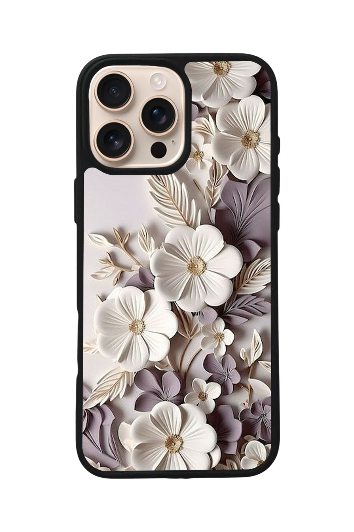 Aksel Kılıf Apple iPhone 16 Pro Uyumlu Baskılı,Mat Siyah,Yumuşak Silikon,Koruyucu,Şok Emici Kapak,Kılıf