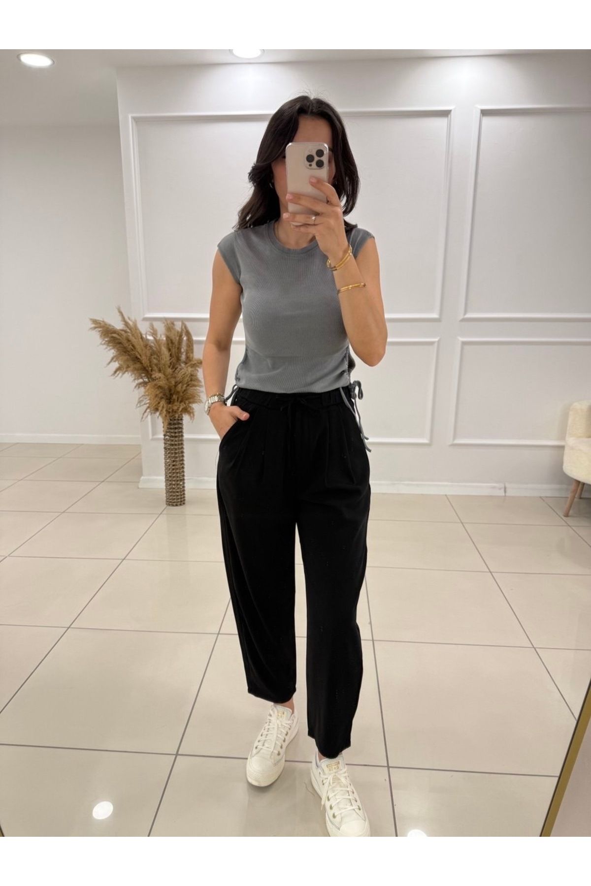 Butik Yıkamalı Body Gri