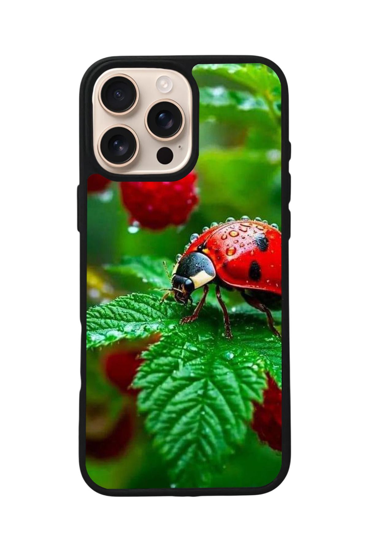 Aksel Kılıf Apple iPhone 16 Pro Uyumlu Baskılı,Mat Siyah,Yumuşak Silikon,Koruyucu,Şok Emici Kapak,Kılıf