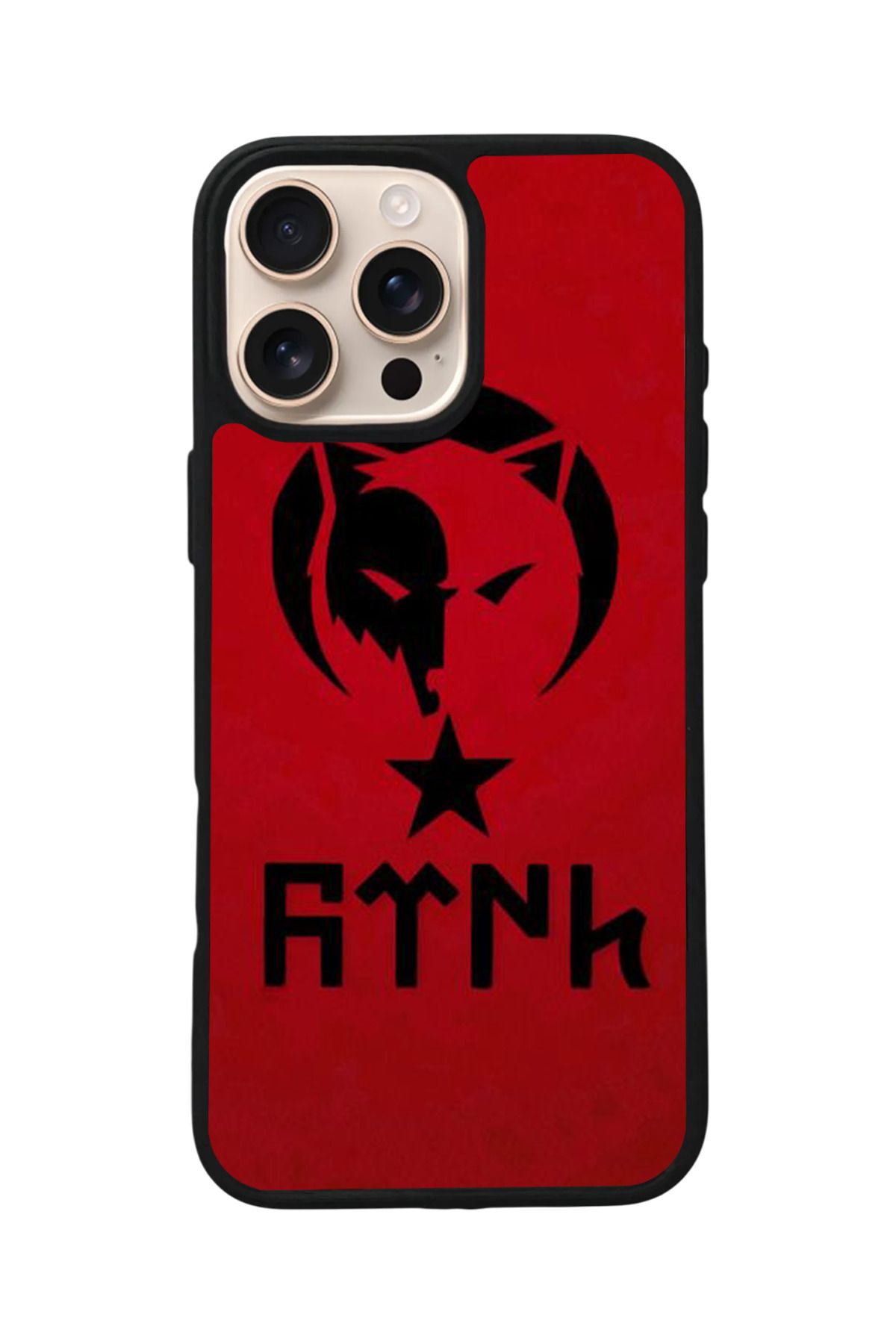 Aksel Kılıf Apple iPhone 16 Pro Uyumlu Baskılı,Mat Siyah,Yumuşak Silikon,Koruyucu,Şok Emici Kapak,Kılıf