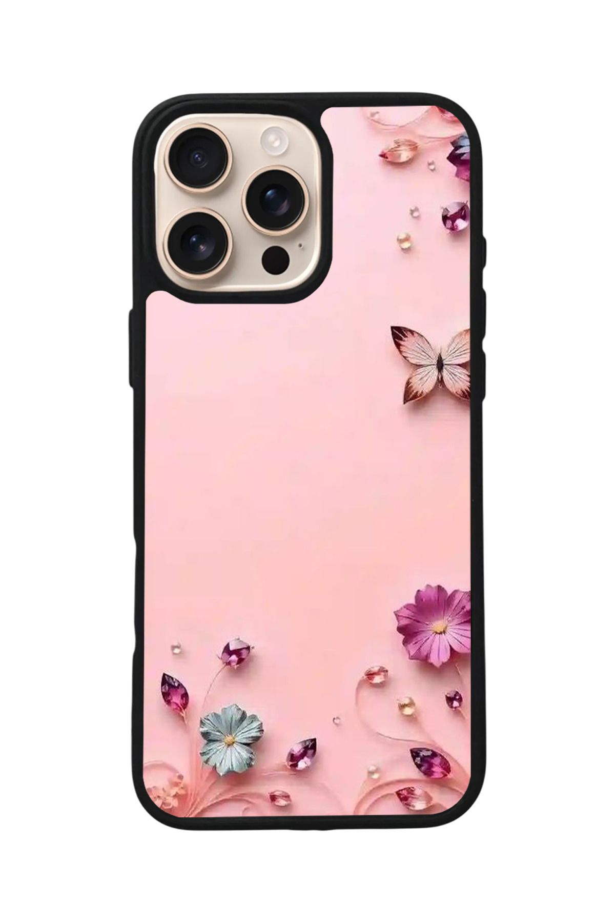Aksel Kılıf Apple iPhone 15 Pro Uyumlu Baskılı,Mat Siyah,Yumuşak Silikon,Koruyucu,Şok Emici Kapak,Kılıf