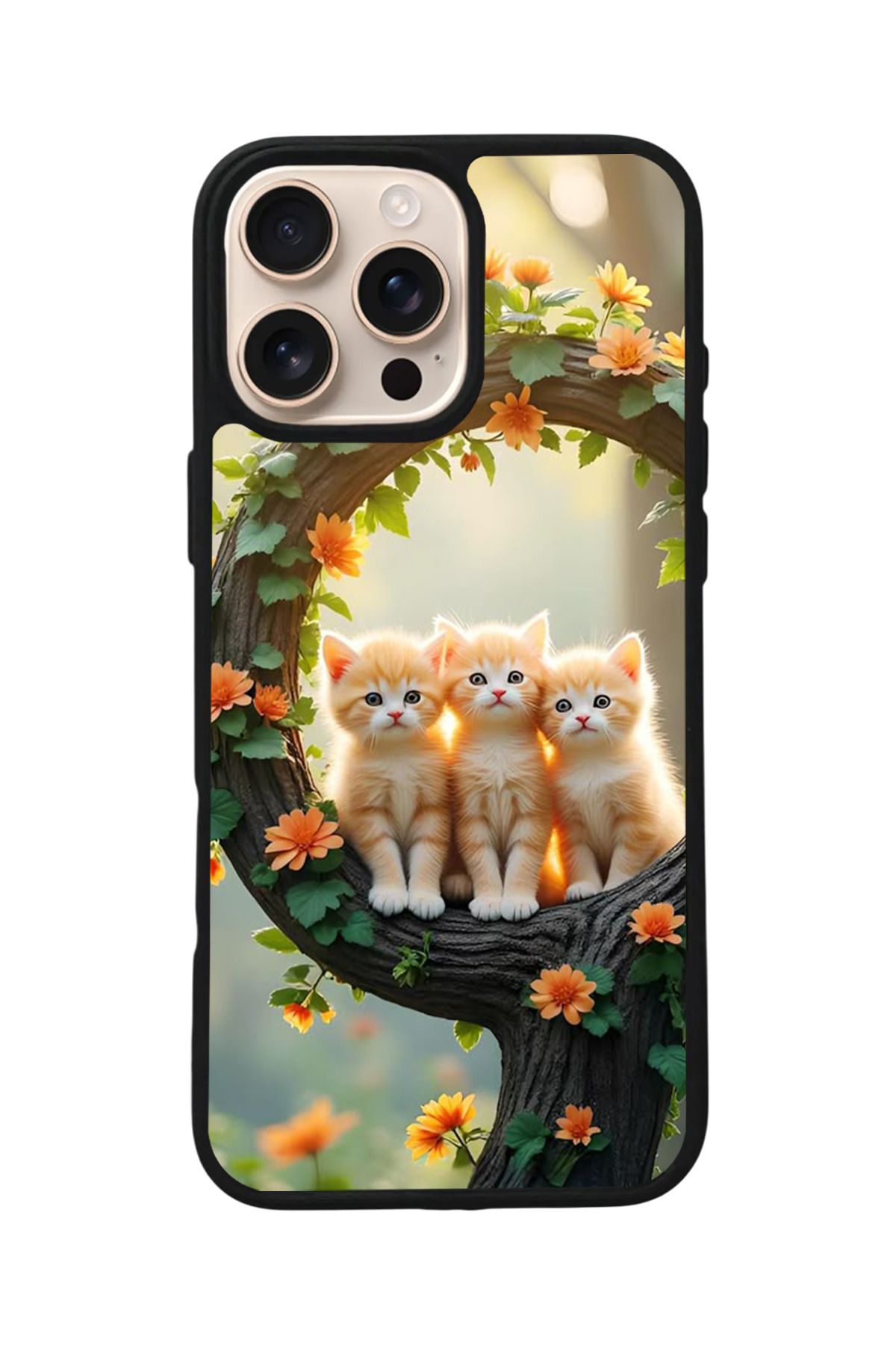 Aksel Kılıf Apple iPhone 16 Pro Max Uyumlu Baskılı,Mat Siyah,Yumuşak Silikon,Koruyucu,Şok Emici Kapak,Kılıf