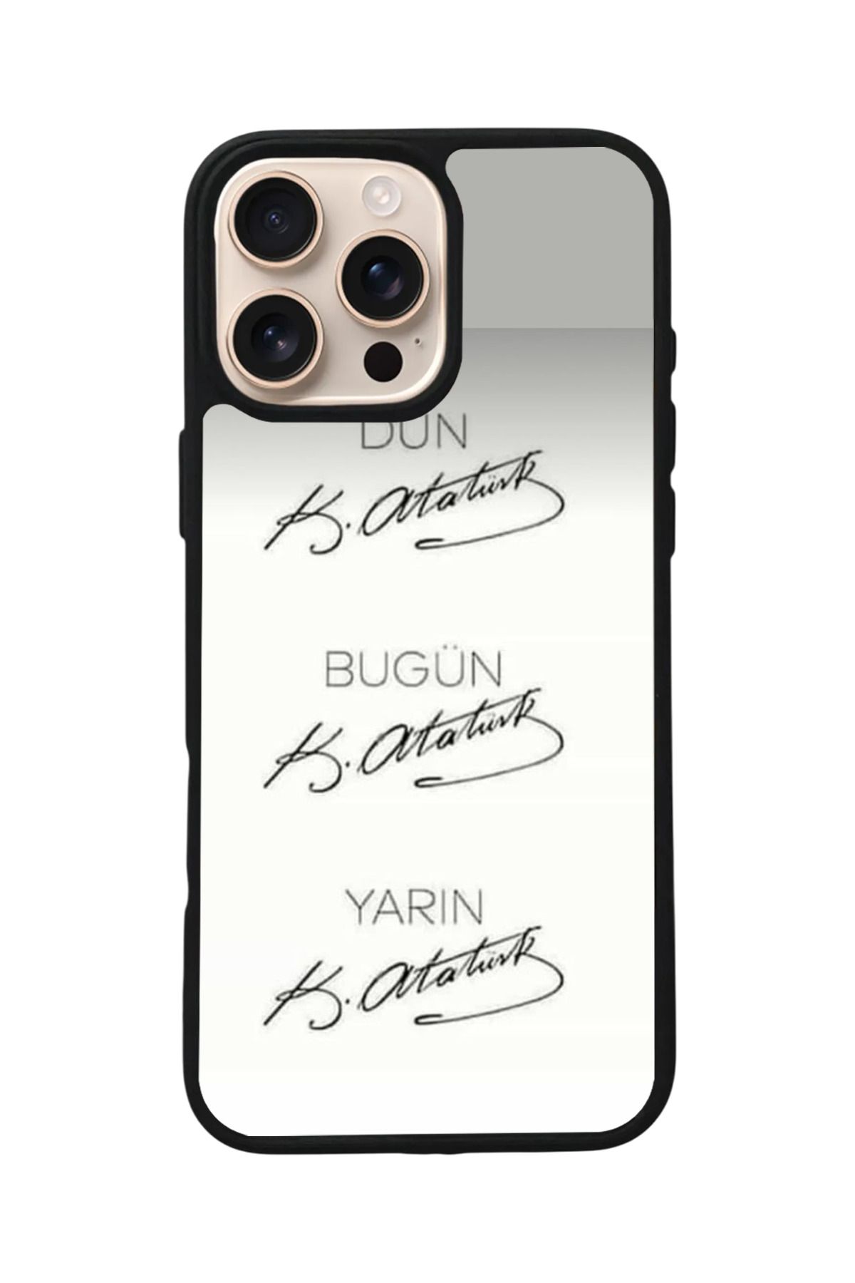 Aksel Kılıf Apple iPhone 16 Pro Uyumlu Baskılı,Mat Siyah,Yumuşak Silikon,Koruyucu,Şok Emici Kapak,Kılıf