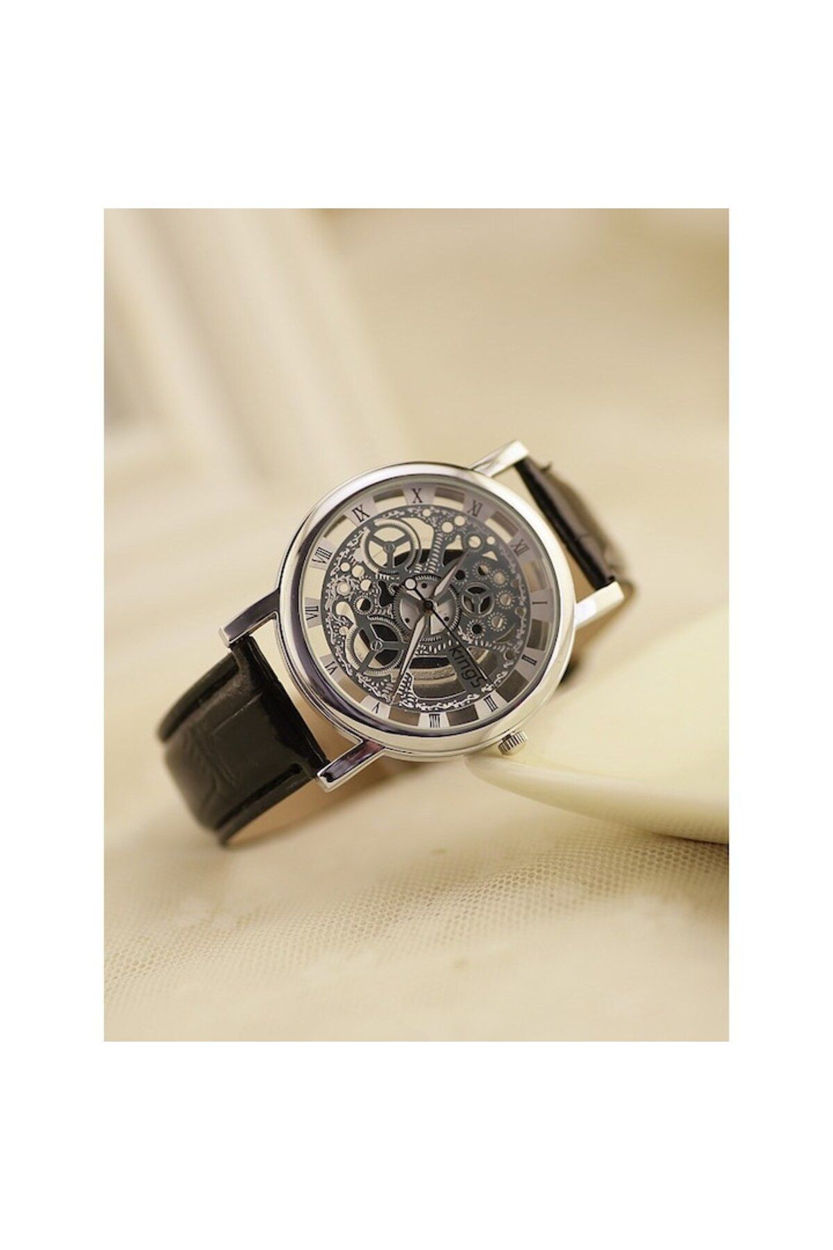 QUARTZ-Ladies Watch Kings Lady, Black-Silver 3