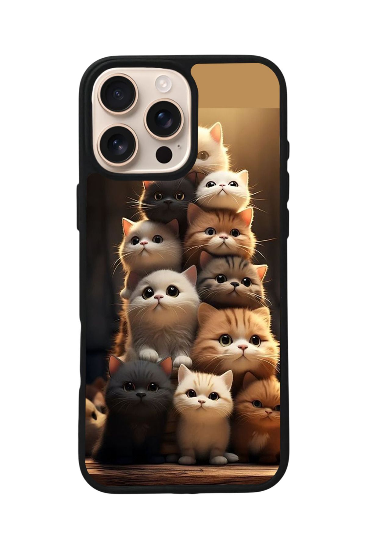 Aksel Kılıf Apple iPhone 15 Pro Max Uyumlu Baskılı,Mat Siyah,Yumuşak Silikon,Koruyucu,Şok Emici Kapak,Kılıf