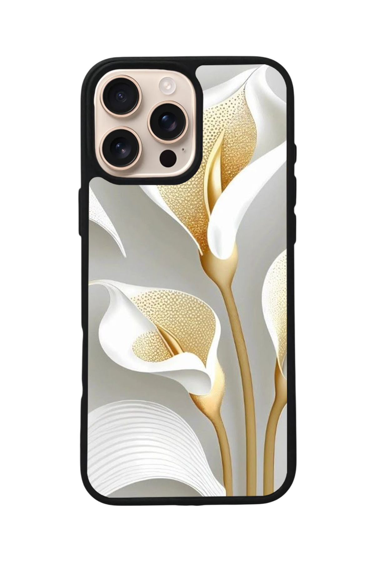 Aksel Kılıf Apple iPhone 16 Pro Max Uyumlu Baskılı,Mat Siyah,Yumuşak Silikon,Koruyucu,Şok Emici Kapak,Kılıf