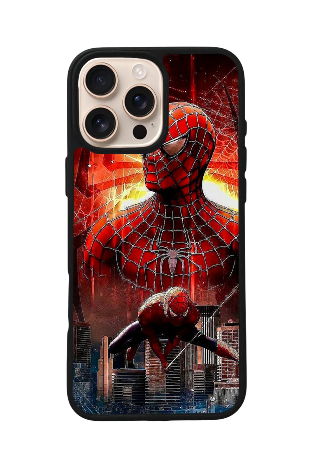Aksel Kılıf Apple iPhone 16 Pro Uyumlu Baskılı,Mat Siyah,Yumuşak Silikon,Koruyucu,Şok Emici Kapak,Kılıf