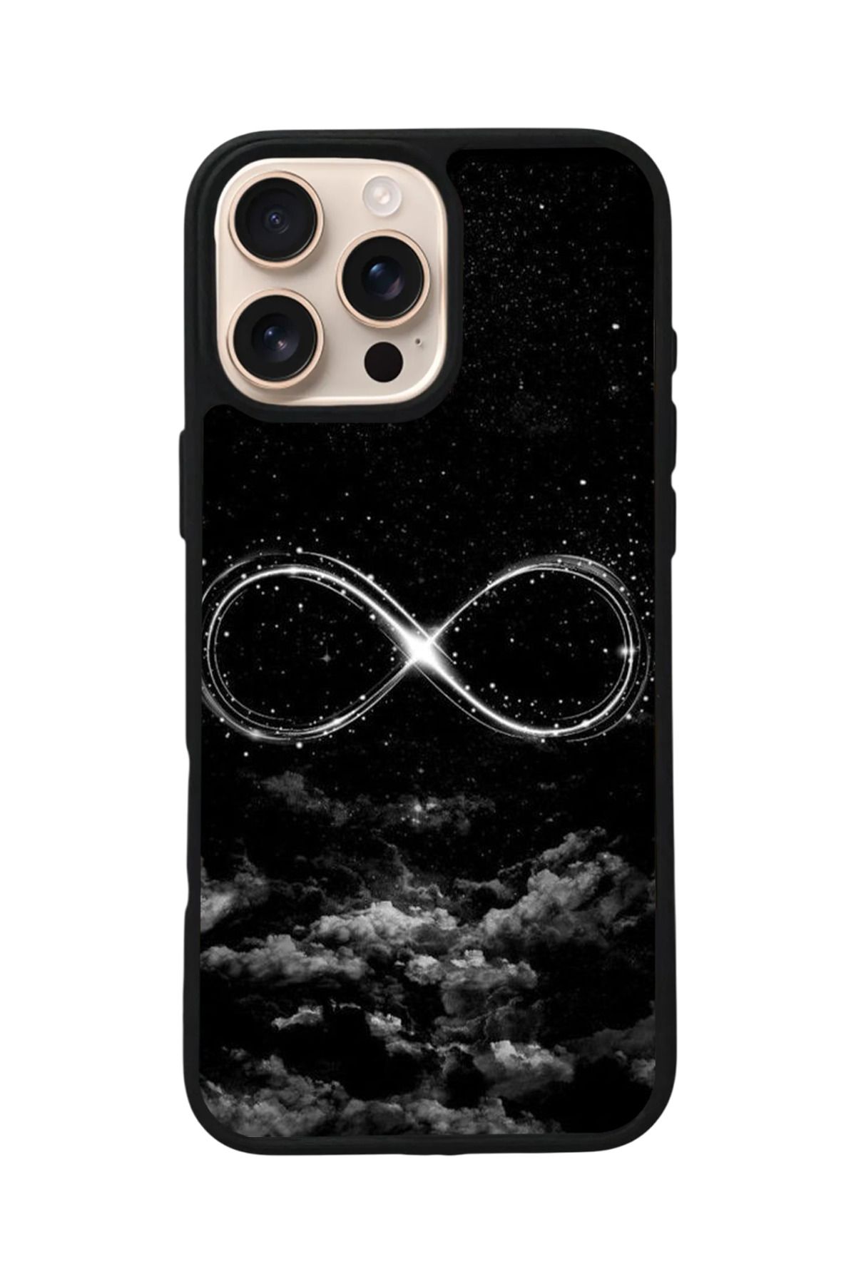 Aksel Kılıf Apple iPhone 16 Pro Uyumlu Baskılı,Mat Siyah,Yumuşak Silikon,Koruyucu,Şok Emici Kapak,Kılıf
