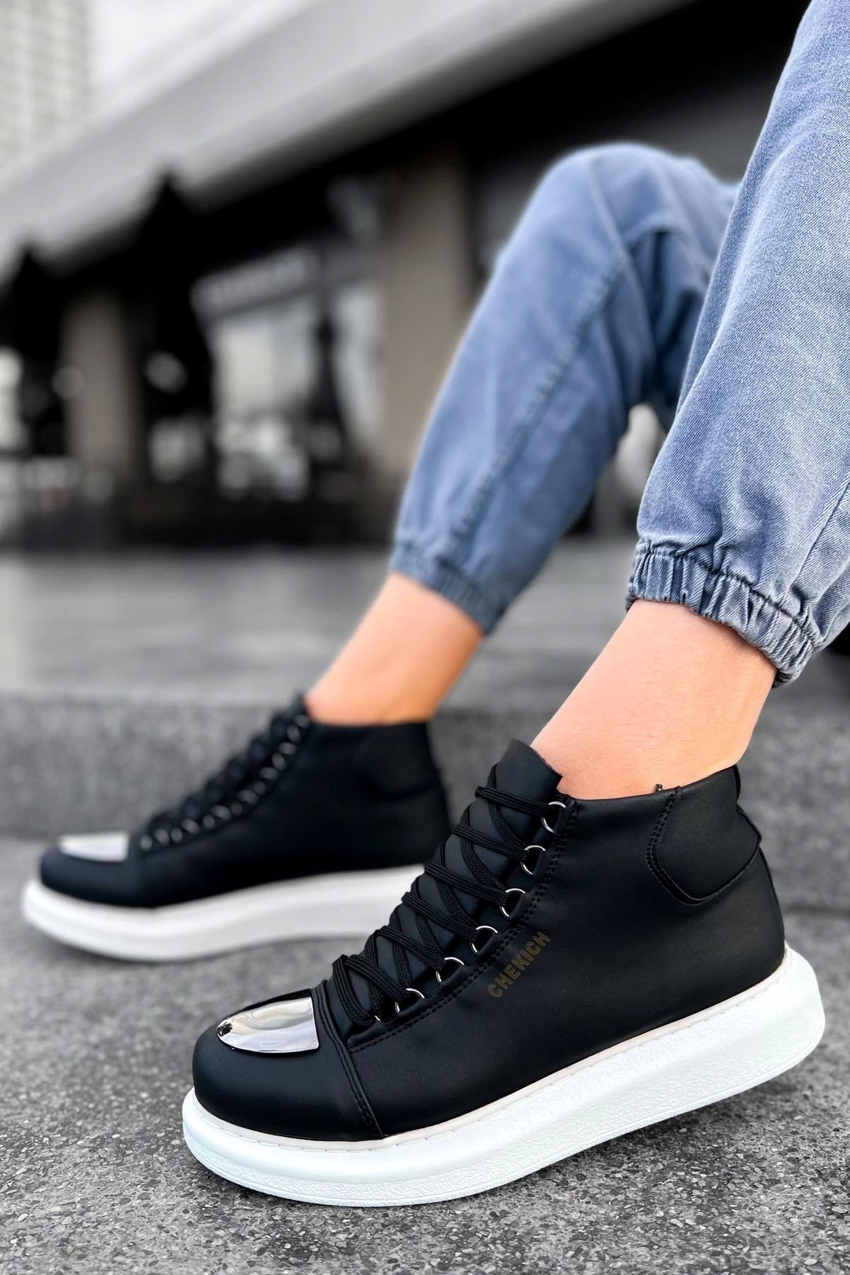 OurStyles CH267 CBT Roma Mirror Erkek Bot SIYAH