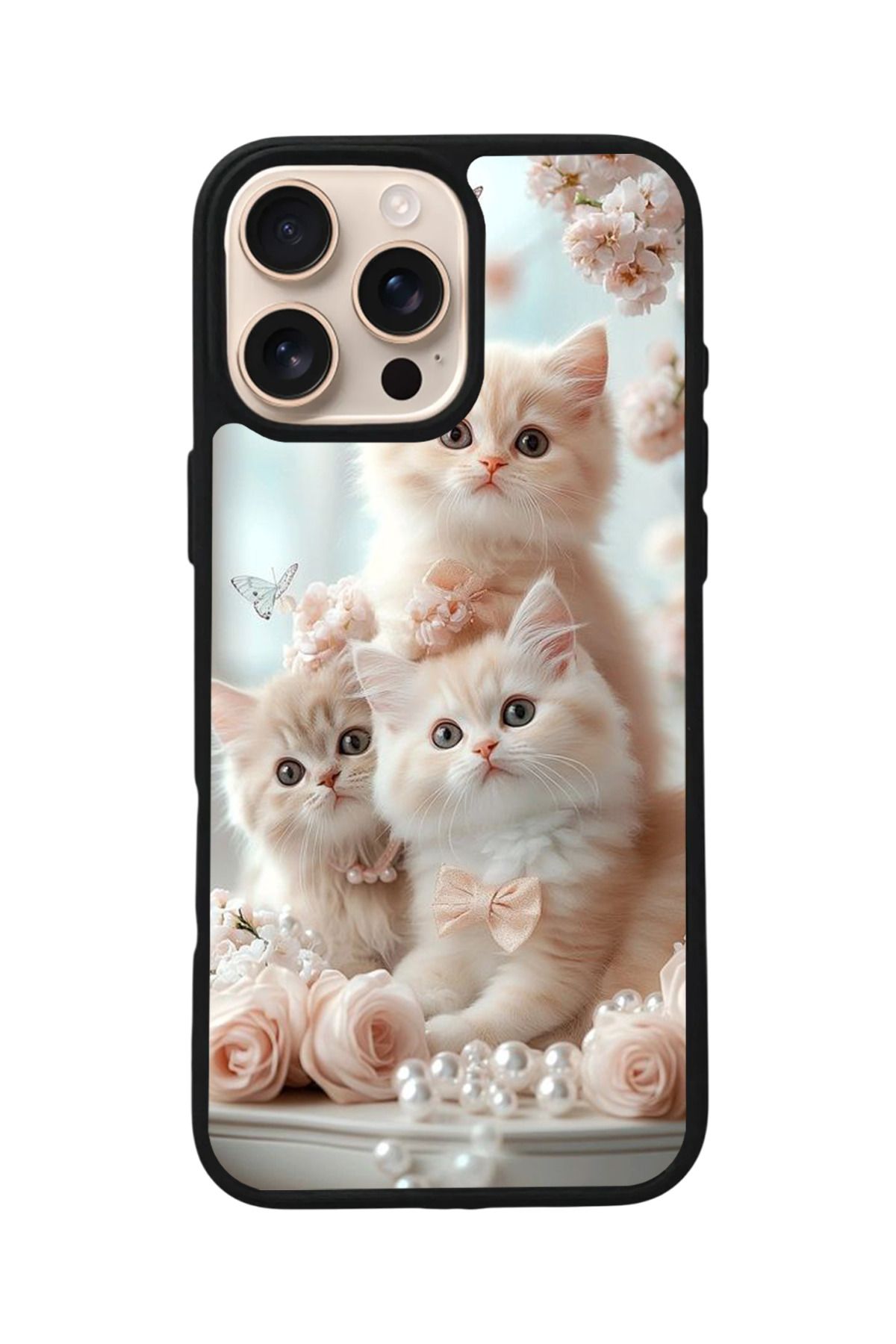 Aksel Kılıf Apple iPhone 15 Pro Uyumlu Baskılı,Mat Siyah,Yumuşak Silikon,Koruyucu,Şok Emici Kapak,Kılıf