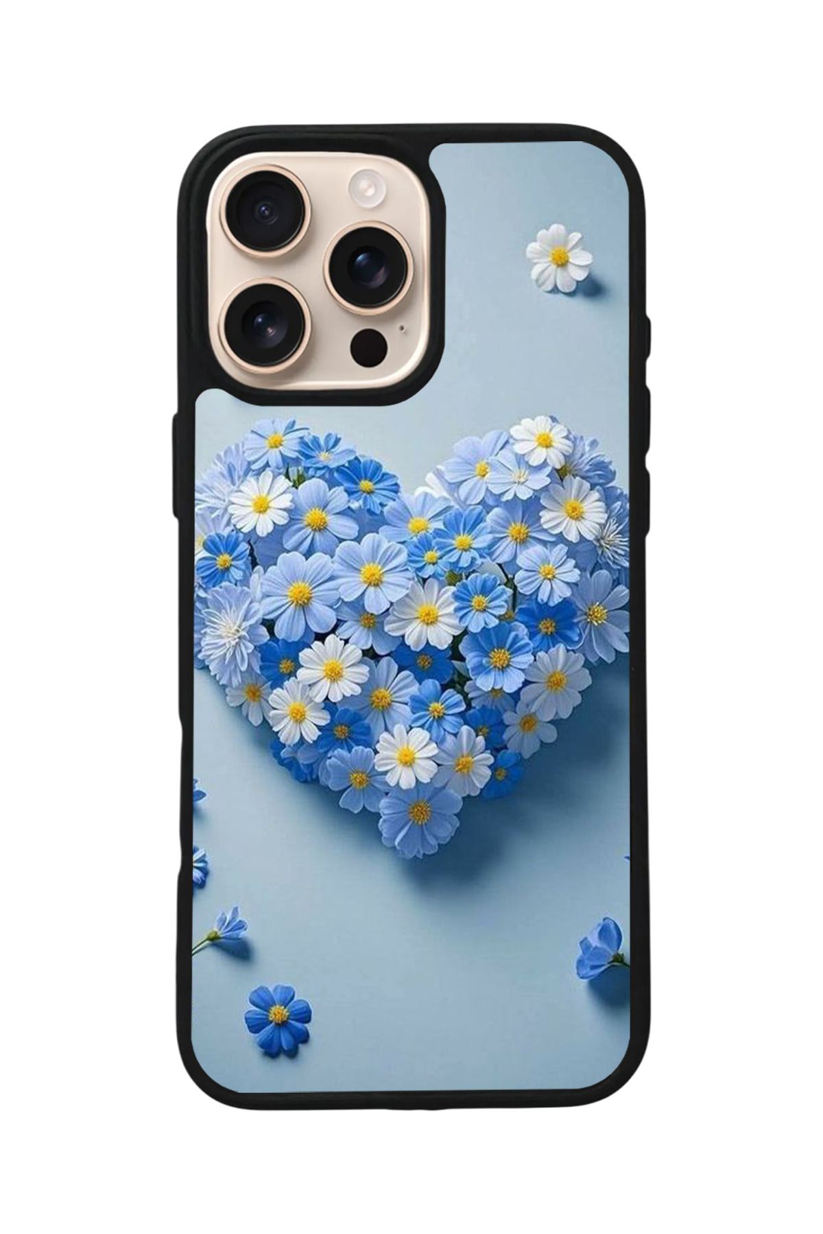 Aksel Kılıf Apple iPhone 16 Pro Uyumlu Baskılı,Mat Siyah,Yumuşak Silikon,Koruyucu,Şok Emici Kapak,Kılıf