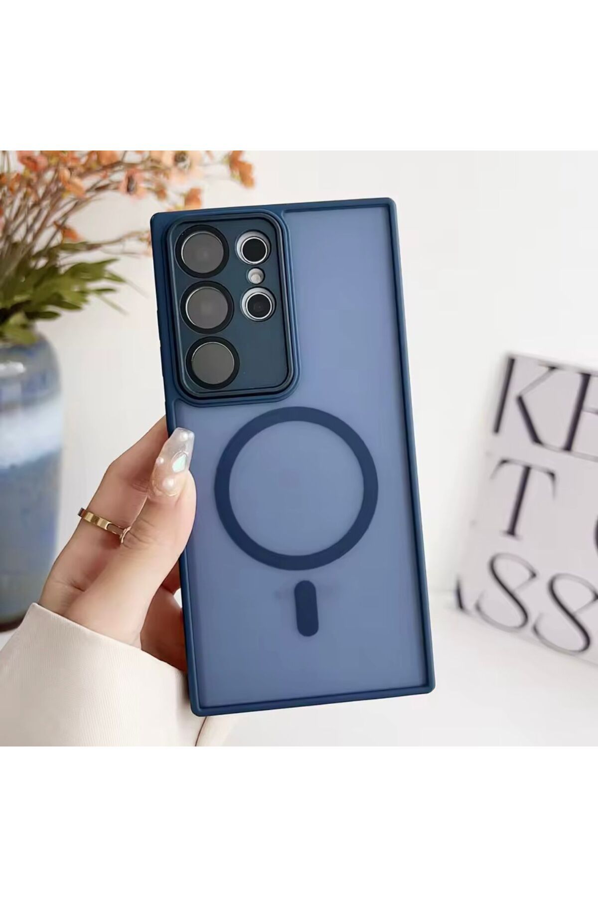 UK Samsung Galaxy A15 Uyumlu Magsafe Lens Korumalı Kılıf