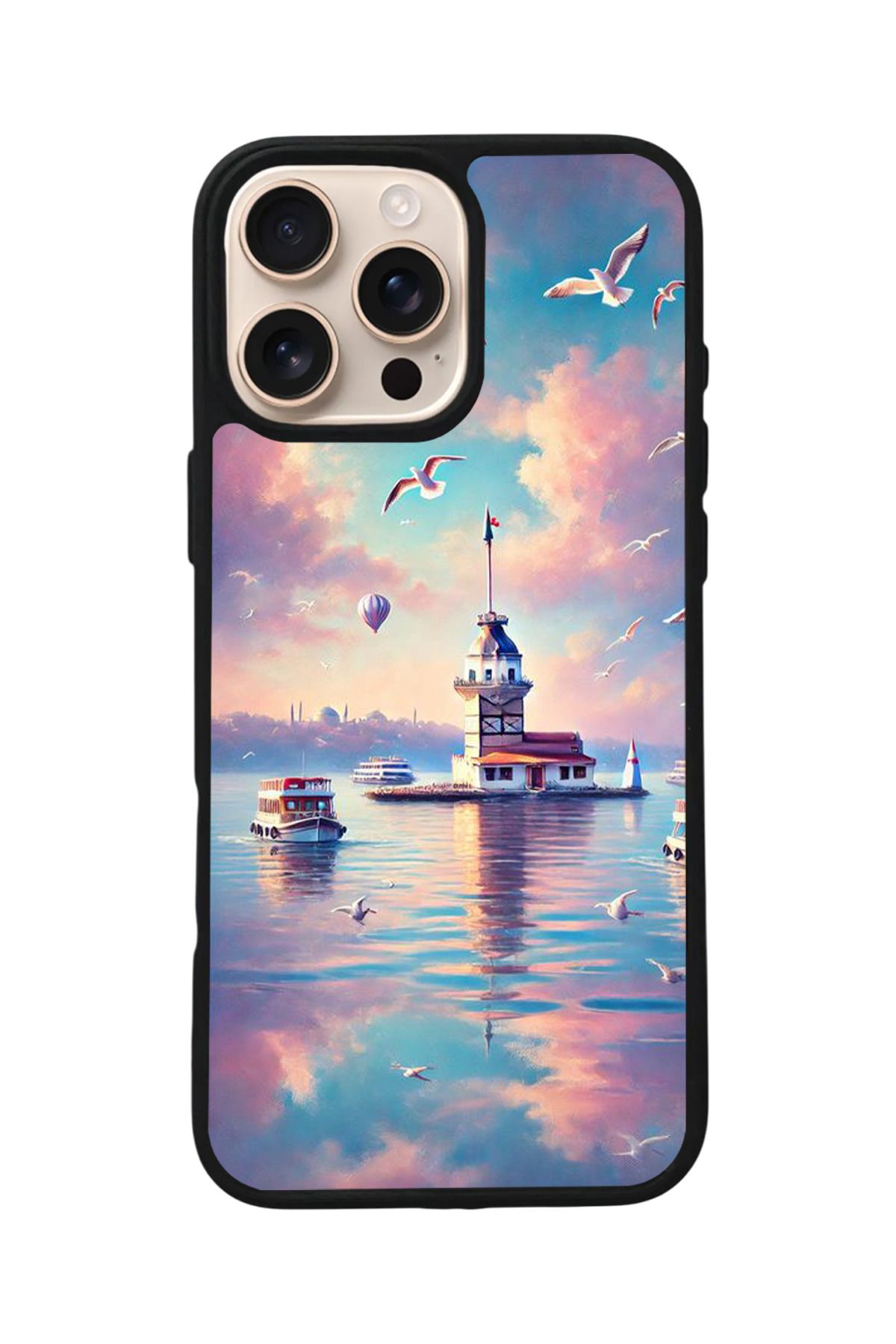 Aksel Kılıf Apple iPhone 15 Pro Max Uyumlu Baskılı,Mat Siyah,Yumuşak Silikon,Koruyucu,Şok Emici Kapak,Kılıf