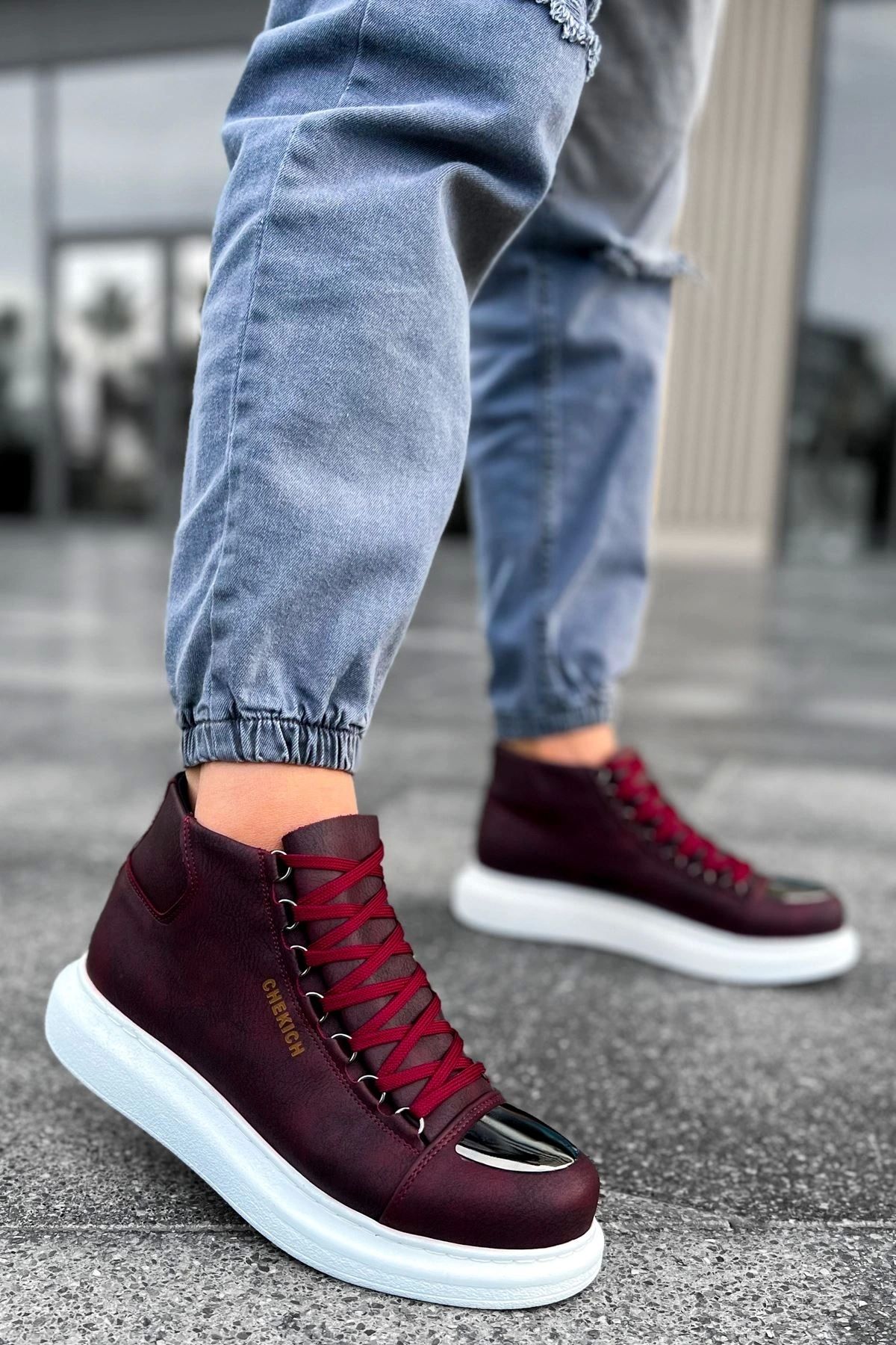 OurStyles CH267 CBT Roma Mirror Erkek Bot BORDO