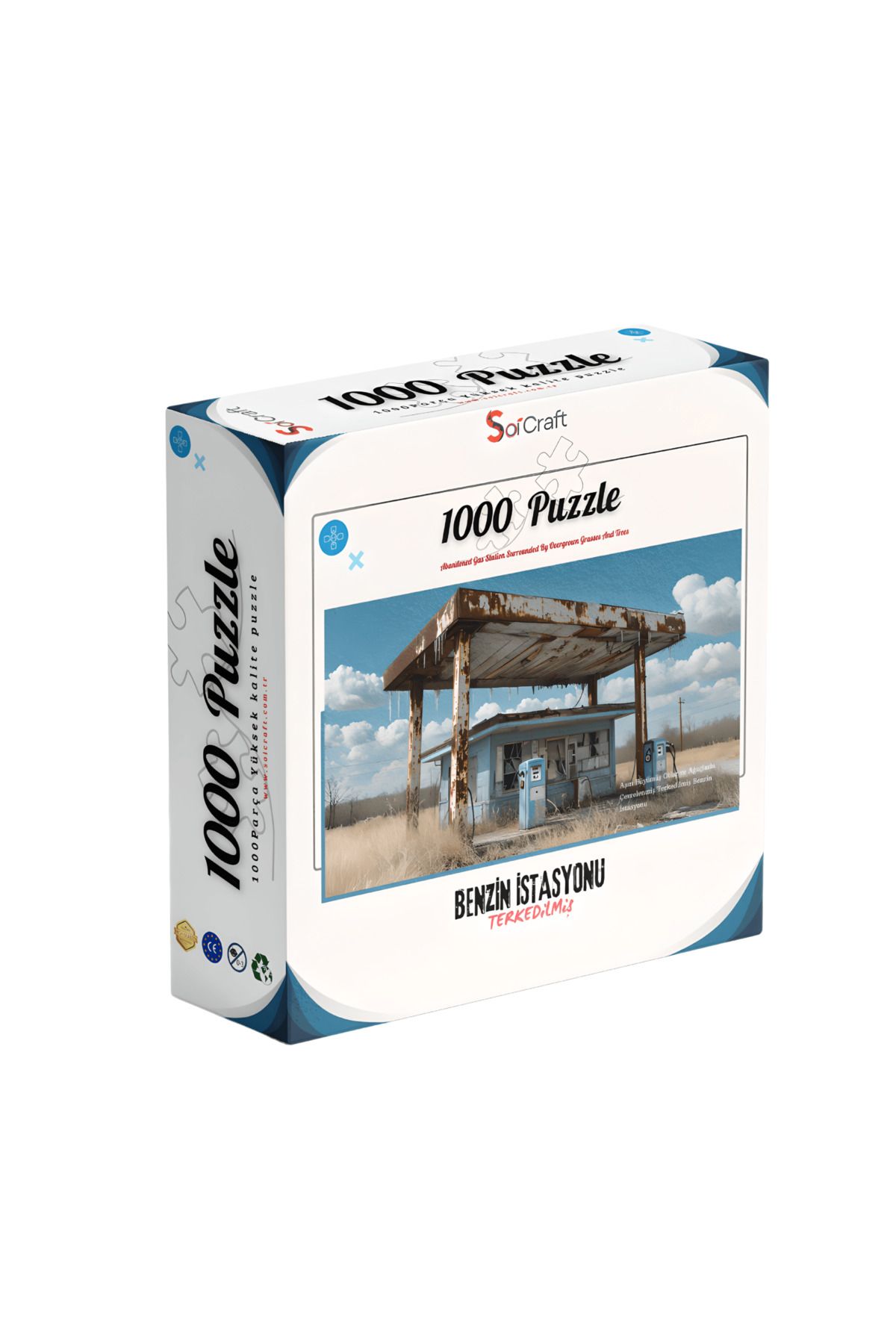 Soi Craft 1000 Parça Puzzle Terkedilmiş Benzin İstasyonu