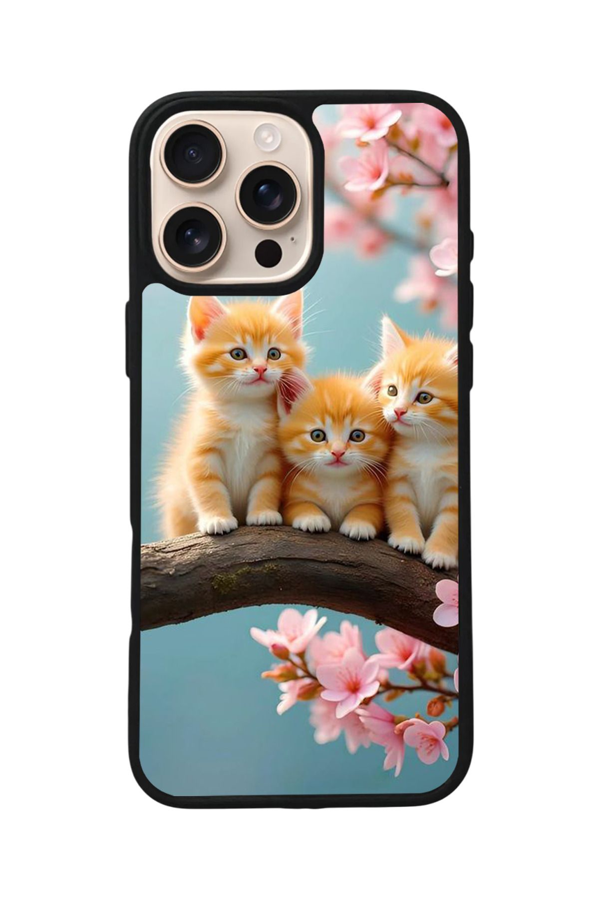 Aksel Kılıf Apple iPhone 16 Pro Uyumlu Baskılı,Mat Siyah,Yumuşak Silikon,Koruyucu,Şok Emici Kapak,Kılıf