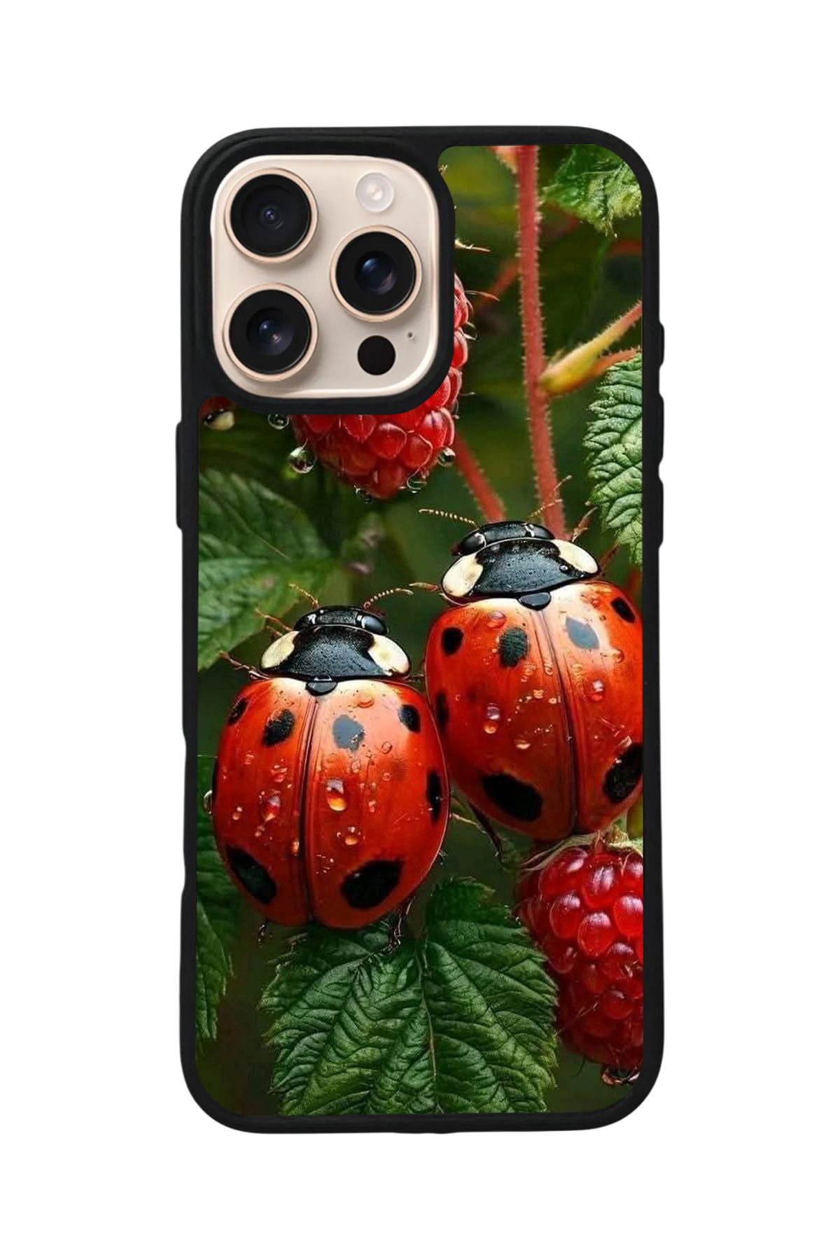 Aksel Kılıf Apple iPhone 16 Pro Uyumlu Baskılı,Mat Siyah,Yumuşak Silikon,Koruyucu,Şok Emici Kapak,Kılıf