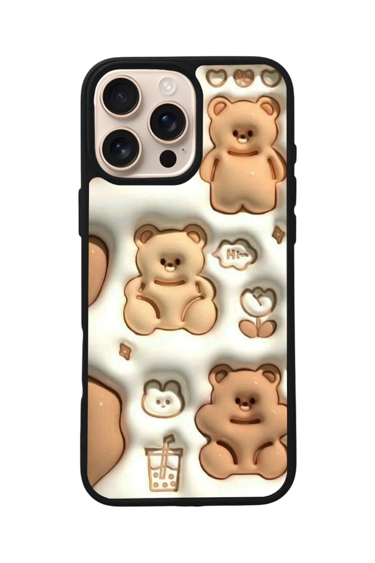 Aksel Kılıf Apple iPhone 15 Pro Uyumlu Baskılı,Mat Siyah,Yumuşak Silikon,Koruyucu,Şok Emici Kapak,Kılıf