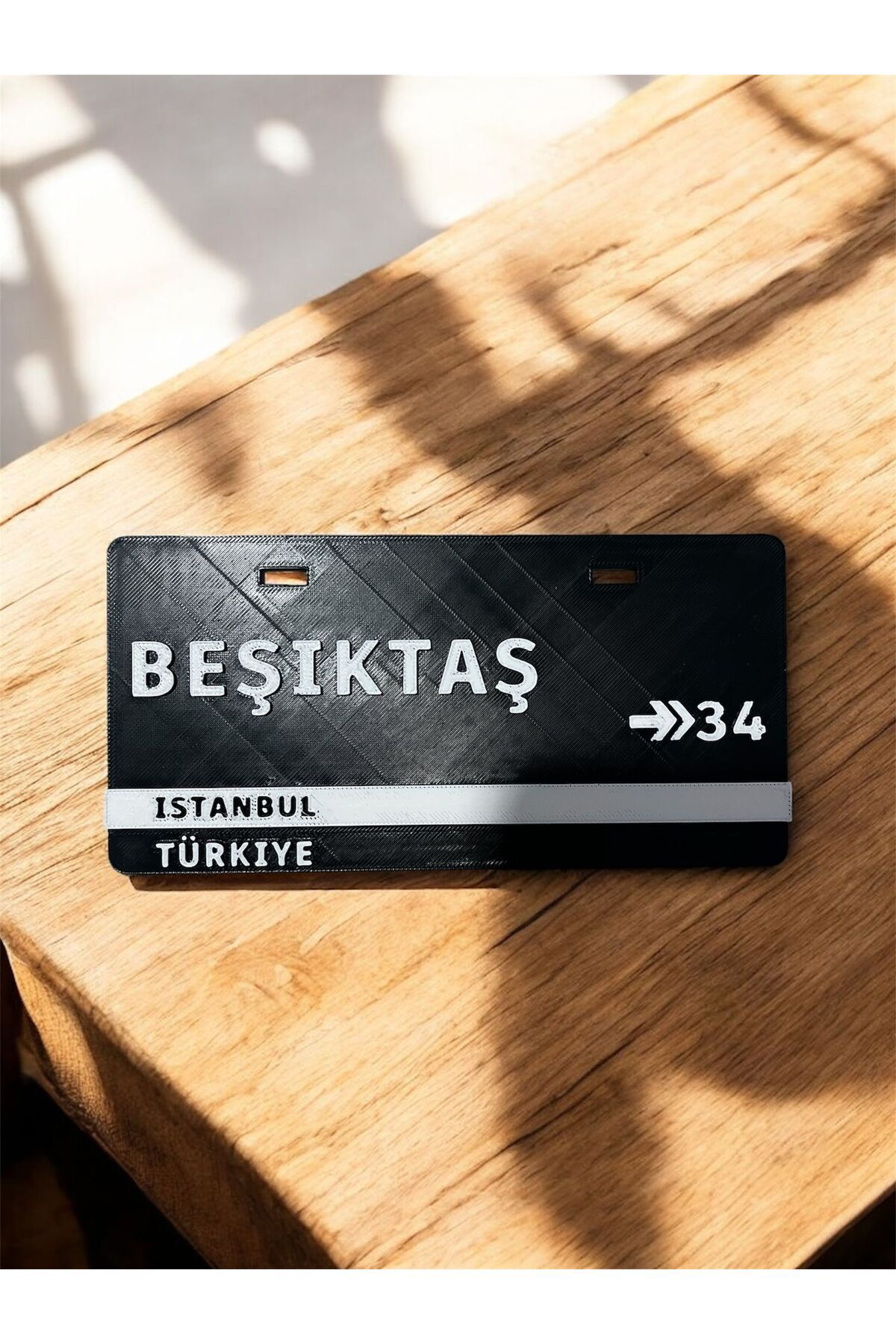 ECDESİNG Beşiktaş 3D Posteri - Sokak Tabelası Görünümlü Tablo