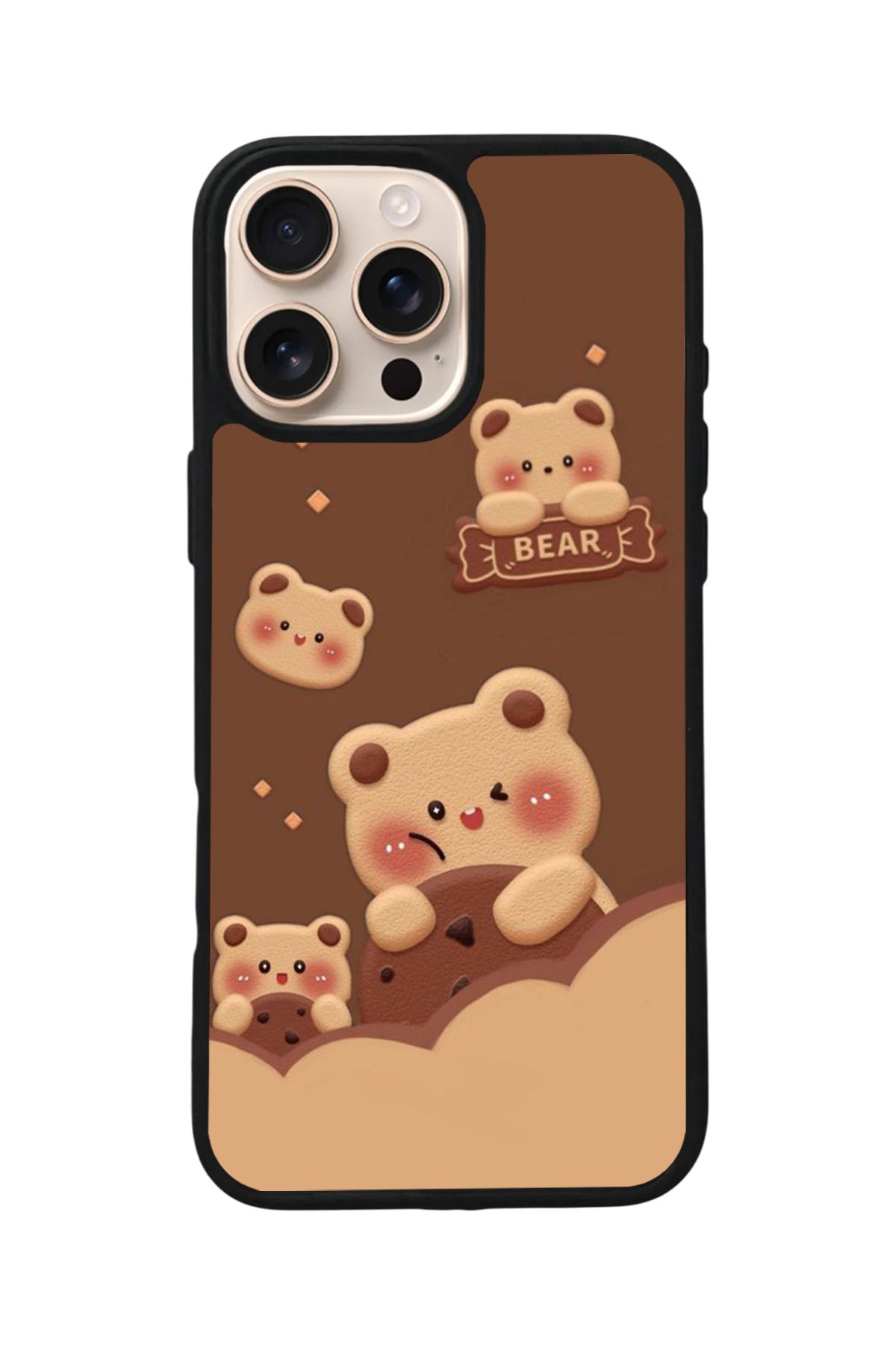 Aksel Kılıf Apple iPhone 15 Pro Max Uyumlu Baskılı,Mat Siyah,Yumuşak Silikon,Koruyucu,Şok Emici Kapak,Kılıf