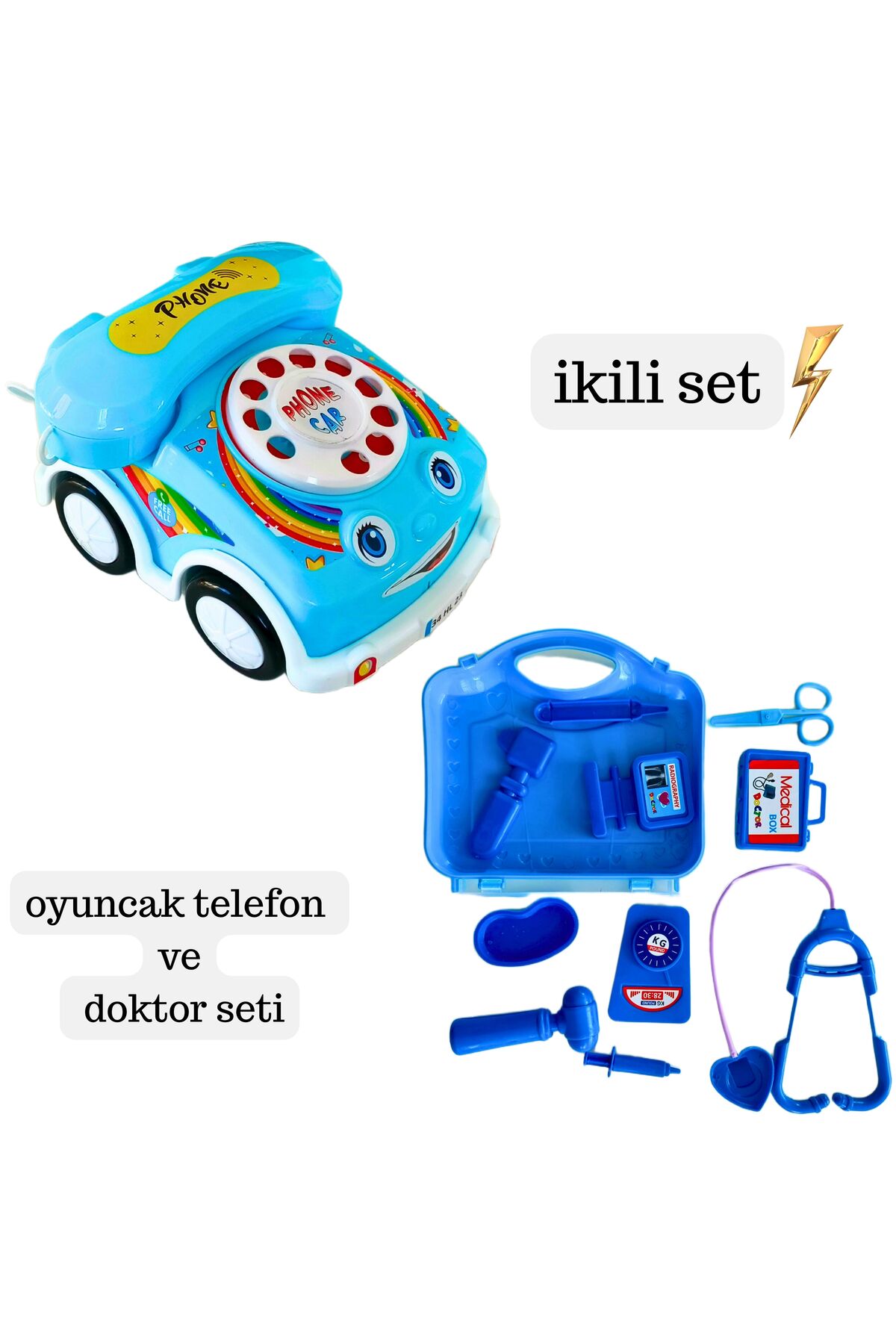 Hilal Baby Toys oyuncak telefon ve oyuncak doktor seti - Fiyatı