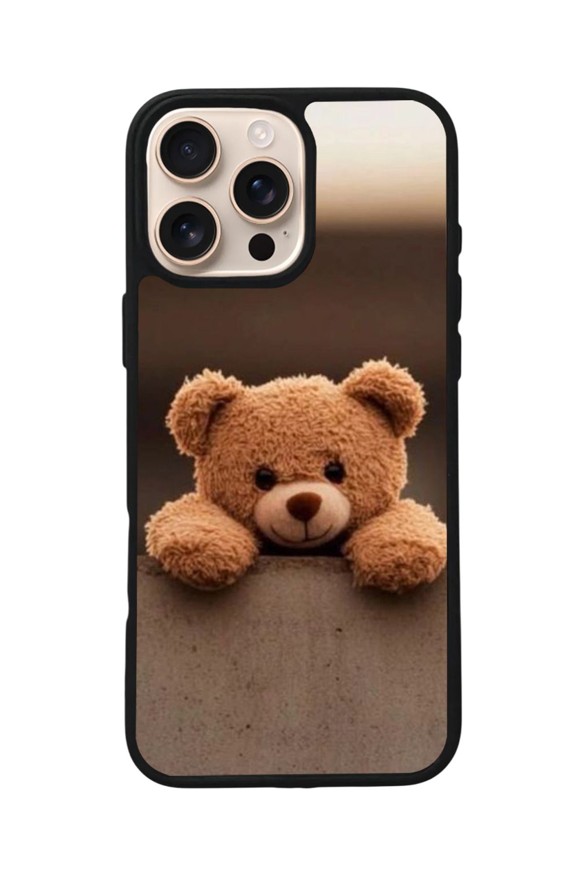 Aksel Kılıf Apple iPhone 16 Pro Max Uyumlu Baskılı,Mat Siyah,Yumuşak Silikon,Koruyucu,Şok Emici Kapak,Kılıf