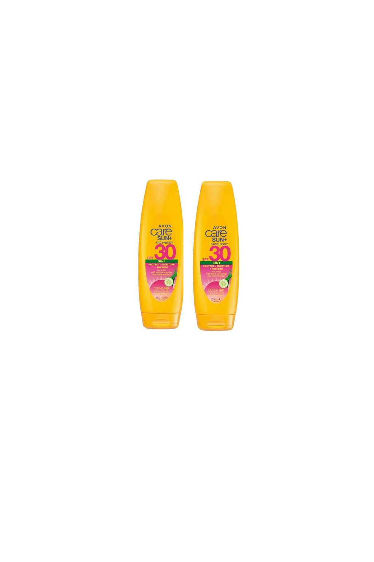AVON Care Sun Canlandırıcı 3'ü 1 Arada Yüz ve Vücut Güneş Losyonu SPF30 150 Ml.2ADET