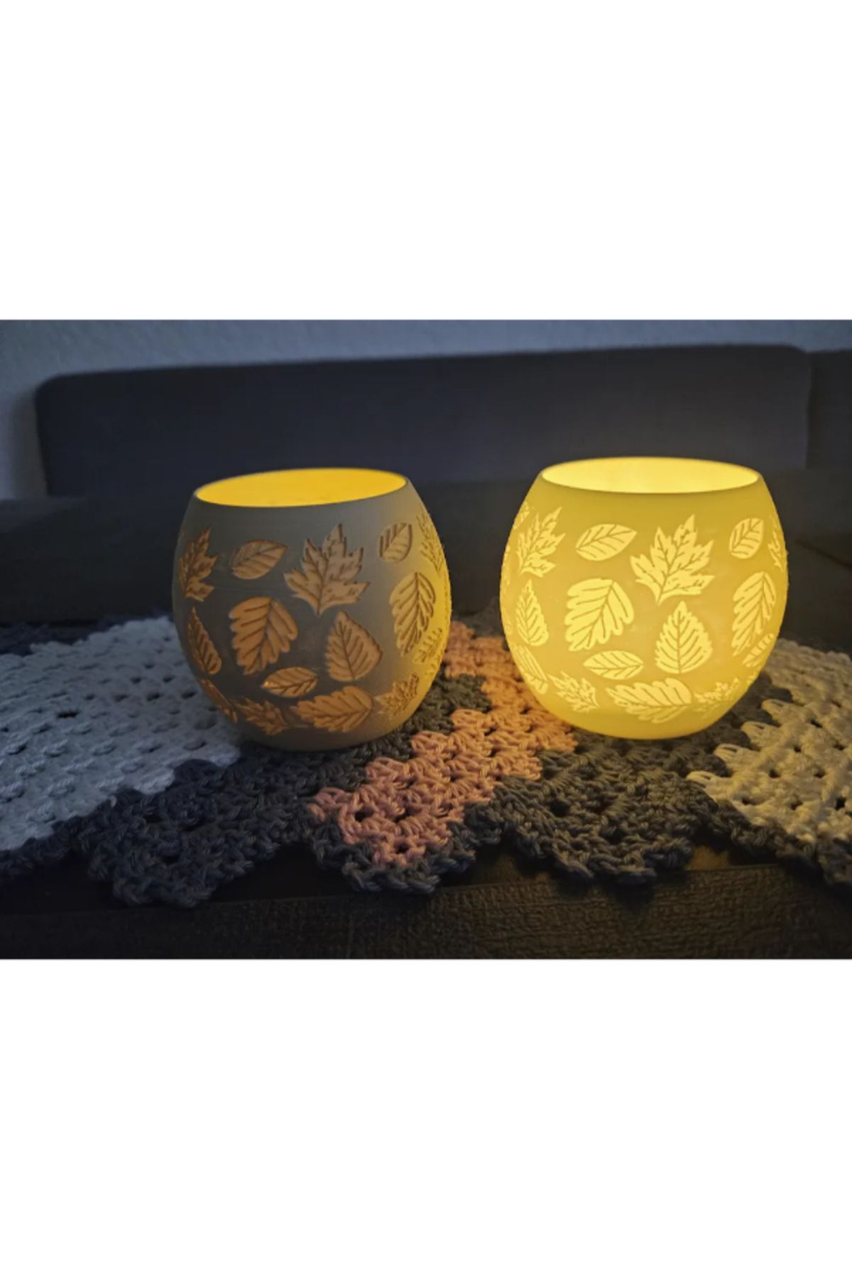 NOMOTHETIC Sonbahar Temalı Tealight Mumluk – Mevsimsel Dekor