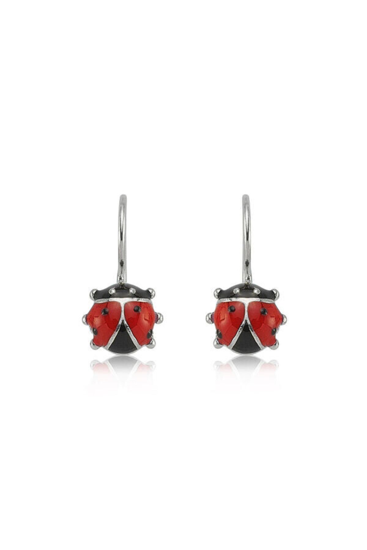 shop Çocuk Ugurböcegi 925 Ayar Gümüş Küpe