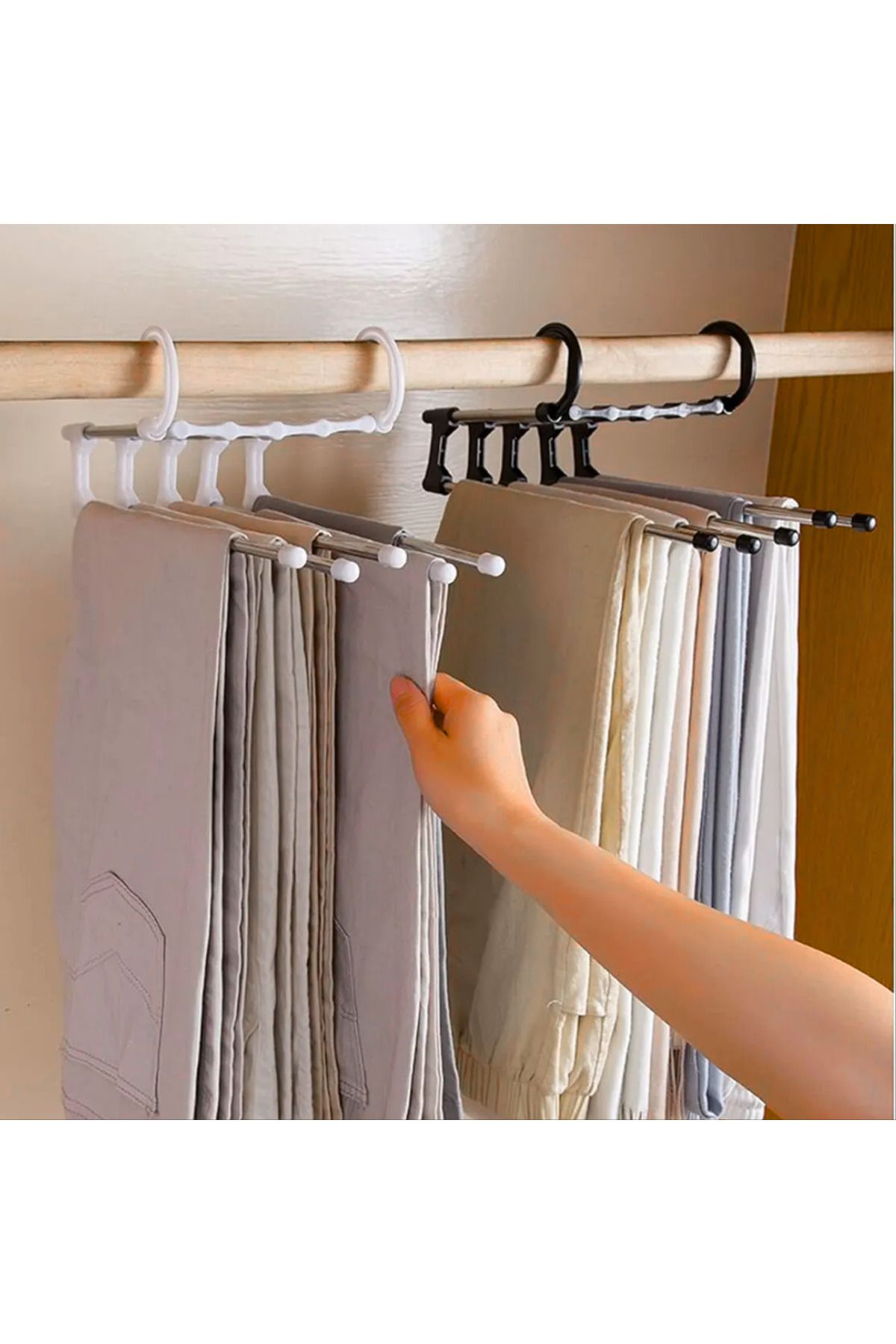 mucit home organizer dolap içi pantolon askısı katlabilir