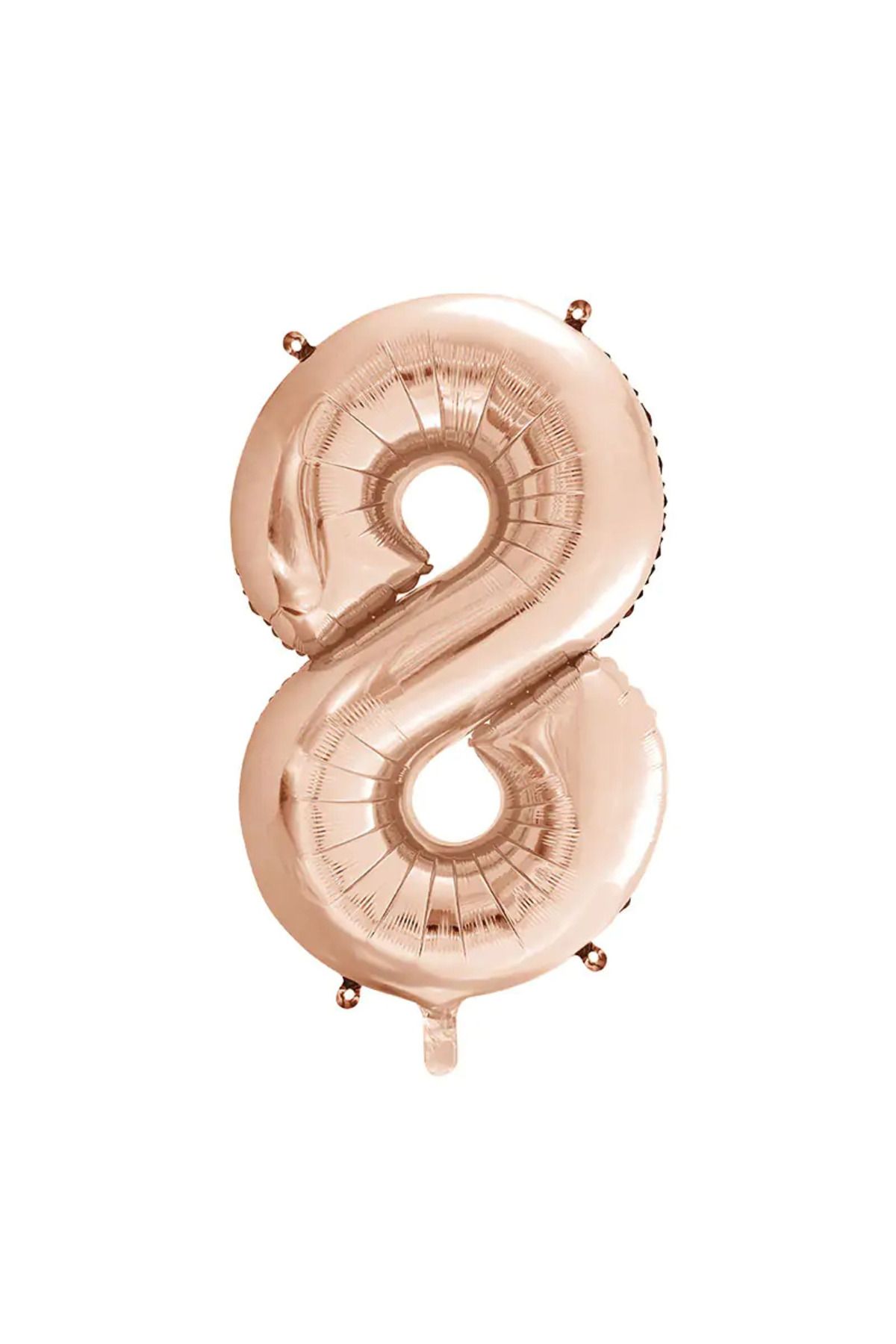 tedaks 1 Adet 34 İnç 85 Cm Rose Gold Folyo Balon Helyum Balon 8 Yaş Balonu 8 Rakam Balon