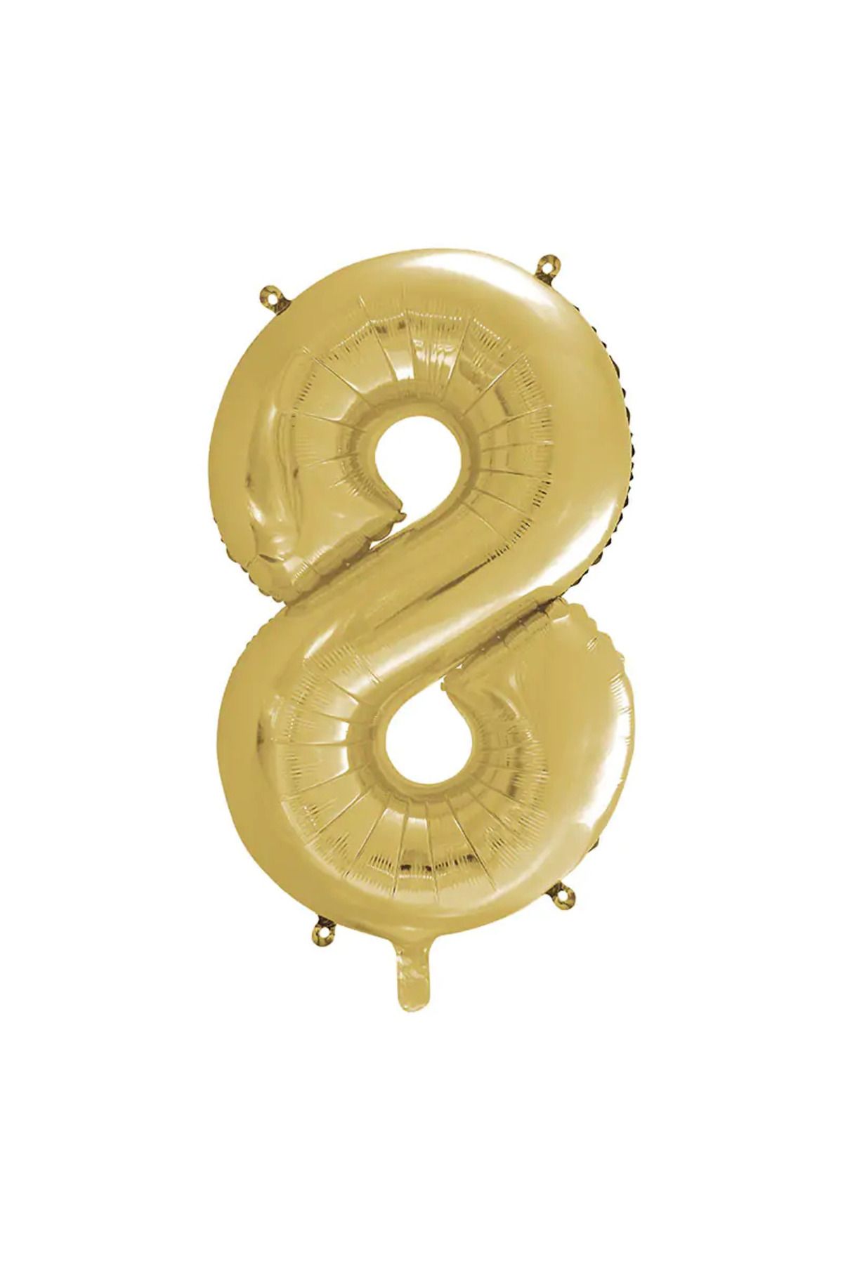 tedaks 1 Adet 34 İnç 85 Cm Gold Folyo Balon Helyum Balon 8 Yaş Balonu 8 Rakam Balon