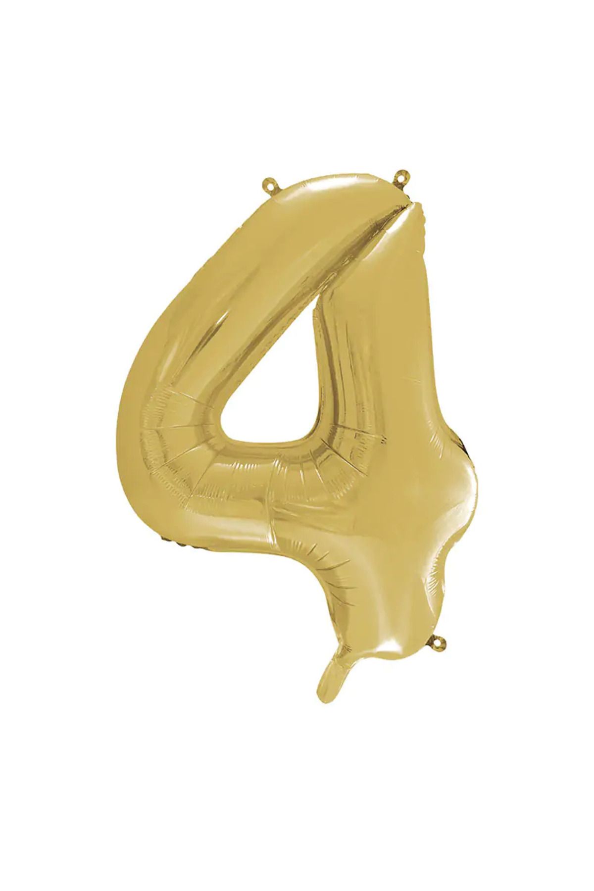 tedaks 1 Adet 34 İnç 85 Cm Gold Folyo Balon Helyum Balon 4 Yaş Balonu 4 Rakam Balon