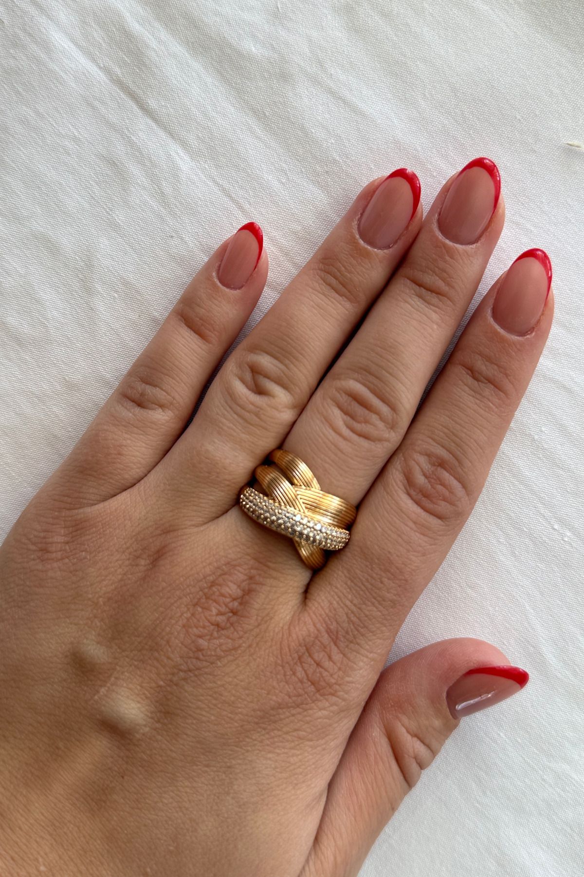 MARZELLA ACCESSORİES çelik gold ayarlanabilir yüzük