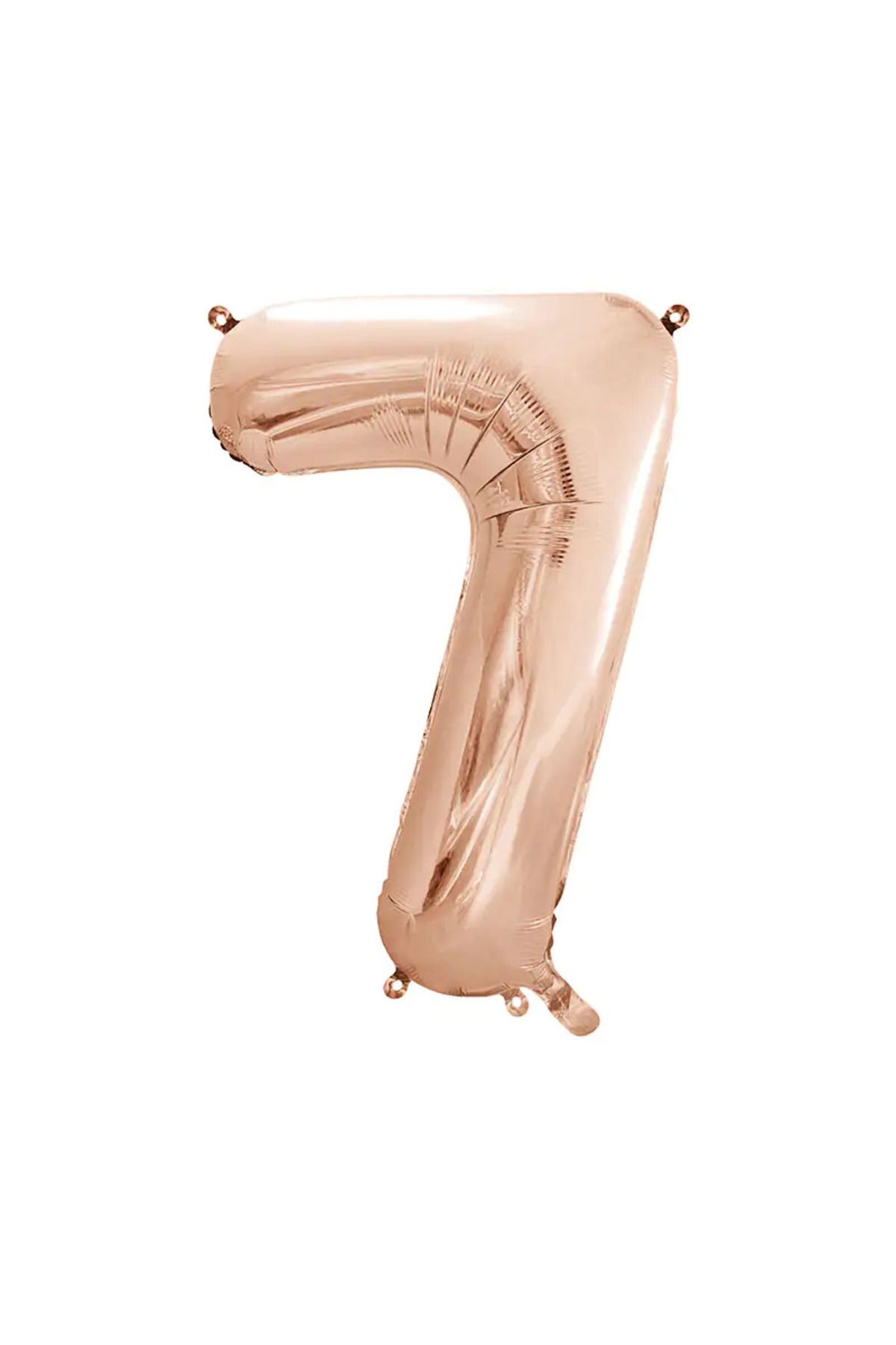 tedaks 1 Adet 34 İnç 85 Cm Rose Gold Folyo Balon Helyum Balon 7 Yaş Balonu 7 Rakam Balon