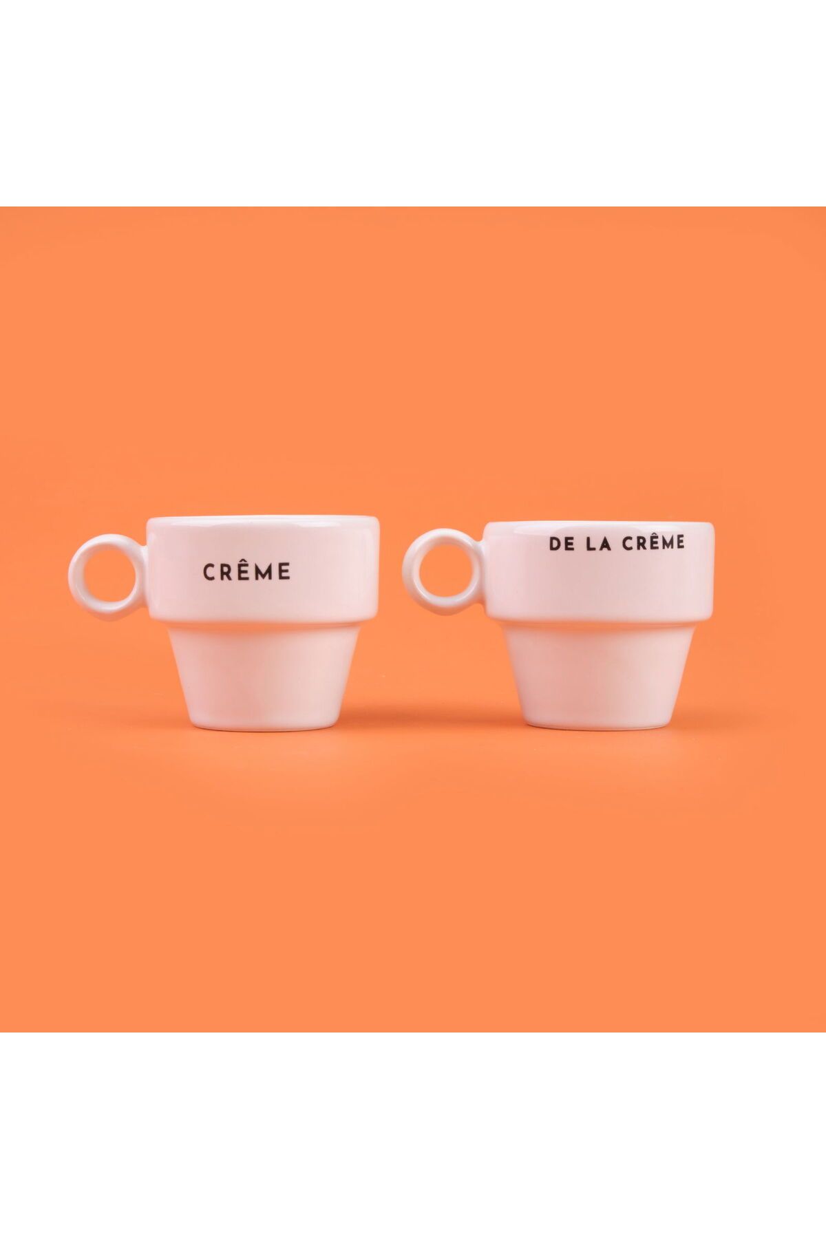 ASPARTAM Kitchen Creme De La Creme 2'li Espresso Fincanı - Krem / Siyah - 105 ml