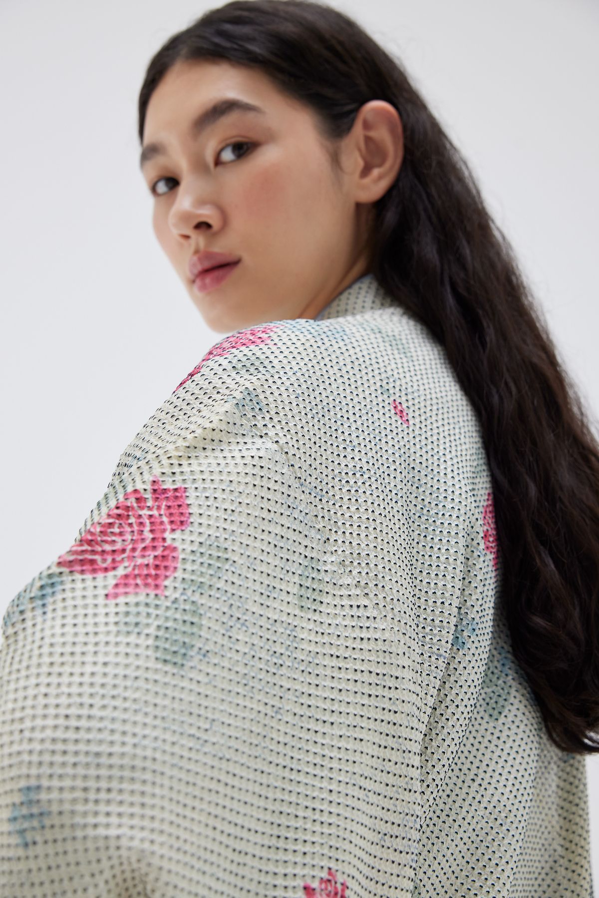 matsuri Rosebloom Vintage Shibori Kimono Ceket
