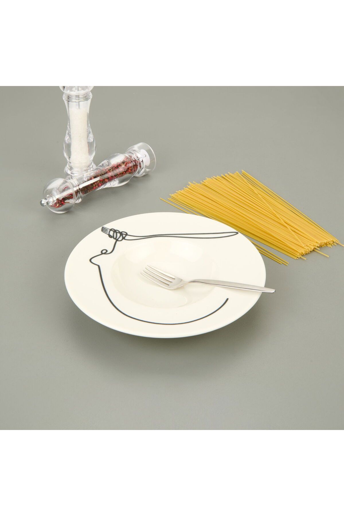 ASPARTAM Kitchen Fettuccine Makarna Tabağı - Beyaz - 27 cm