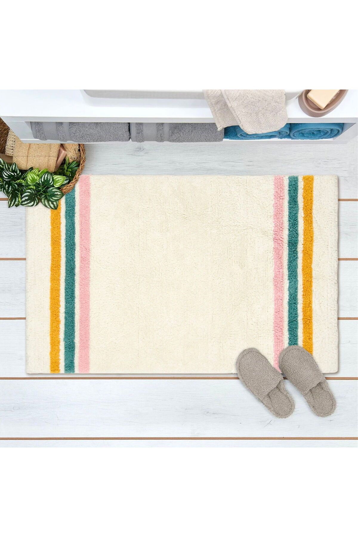 MATMEL Soft Sofia Banyo Paspası - Beyaz - 60x100 cm
